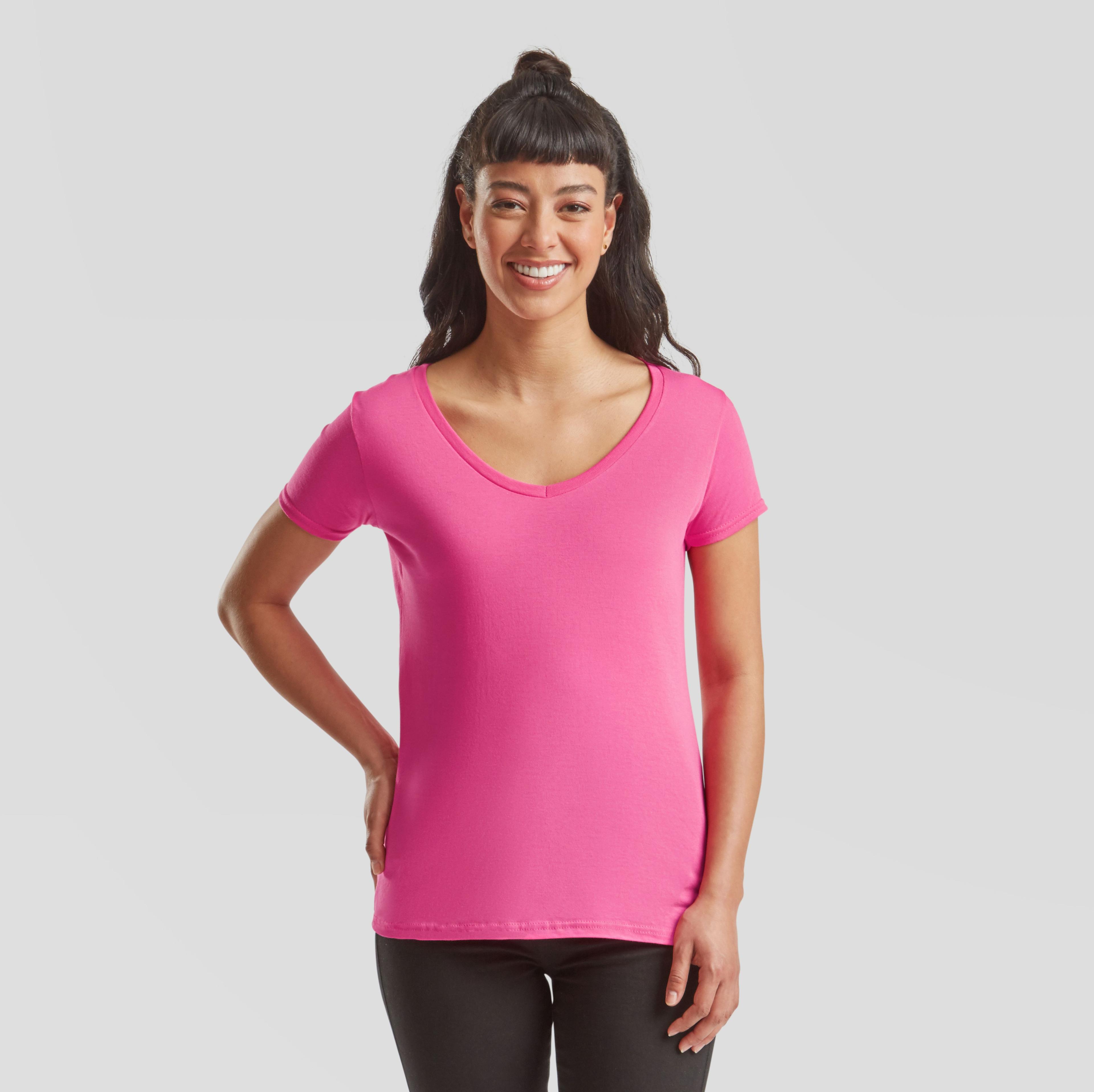 Tee-shirt femme col V