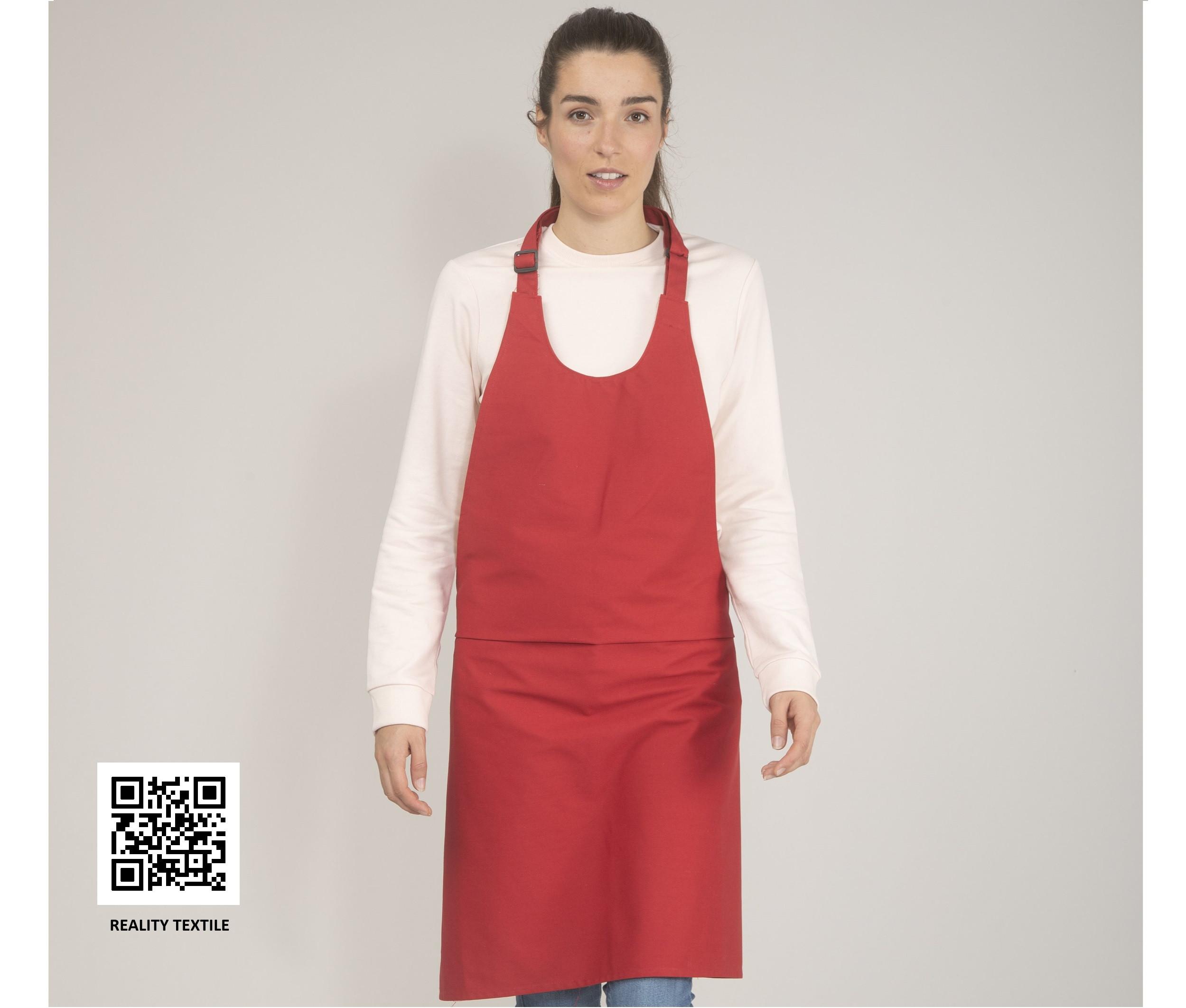 Tablier à bavette 100% coton