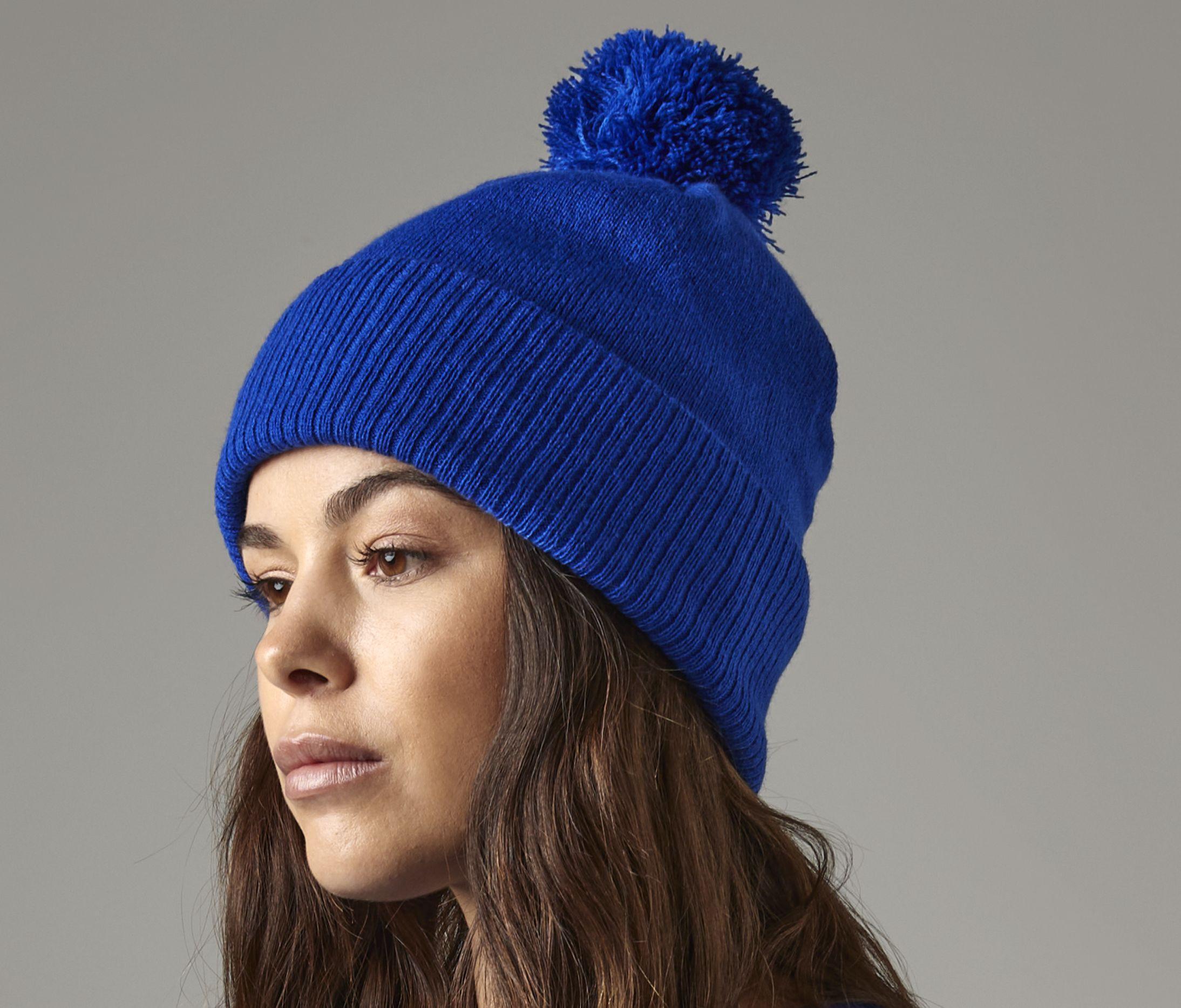 Bonnet avec pompon intérieur polaire