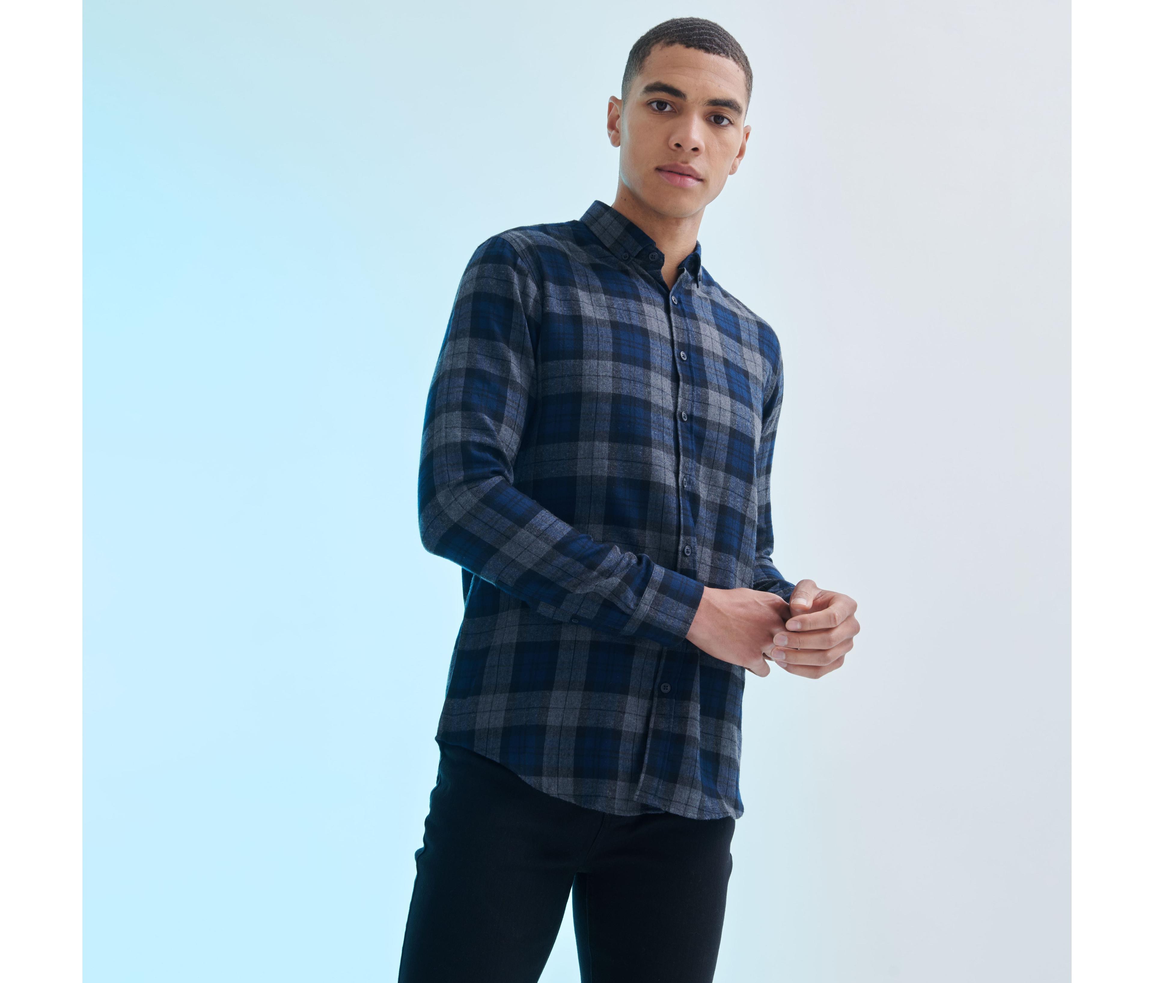 Chemise décontractée à carreaux