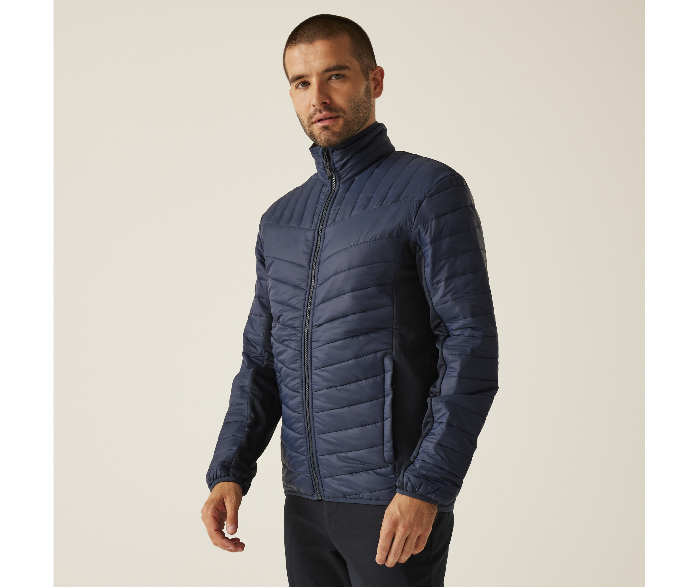 Veste matelassée bi-matière