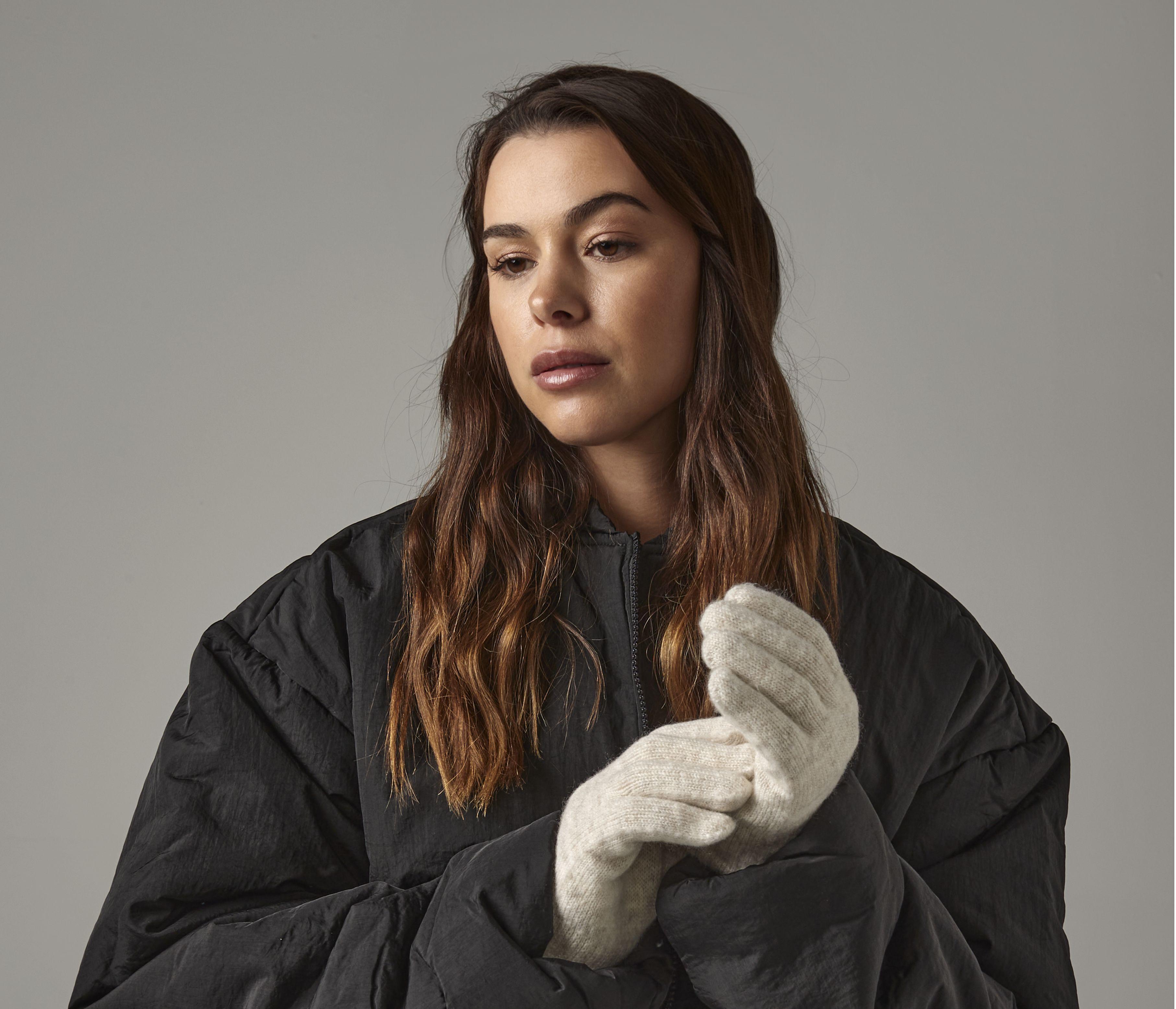 Gants en maille côtelée