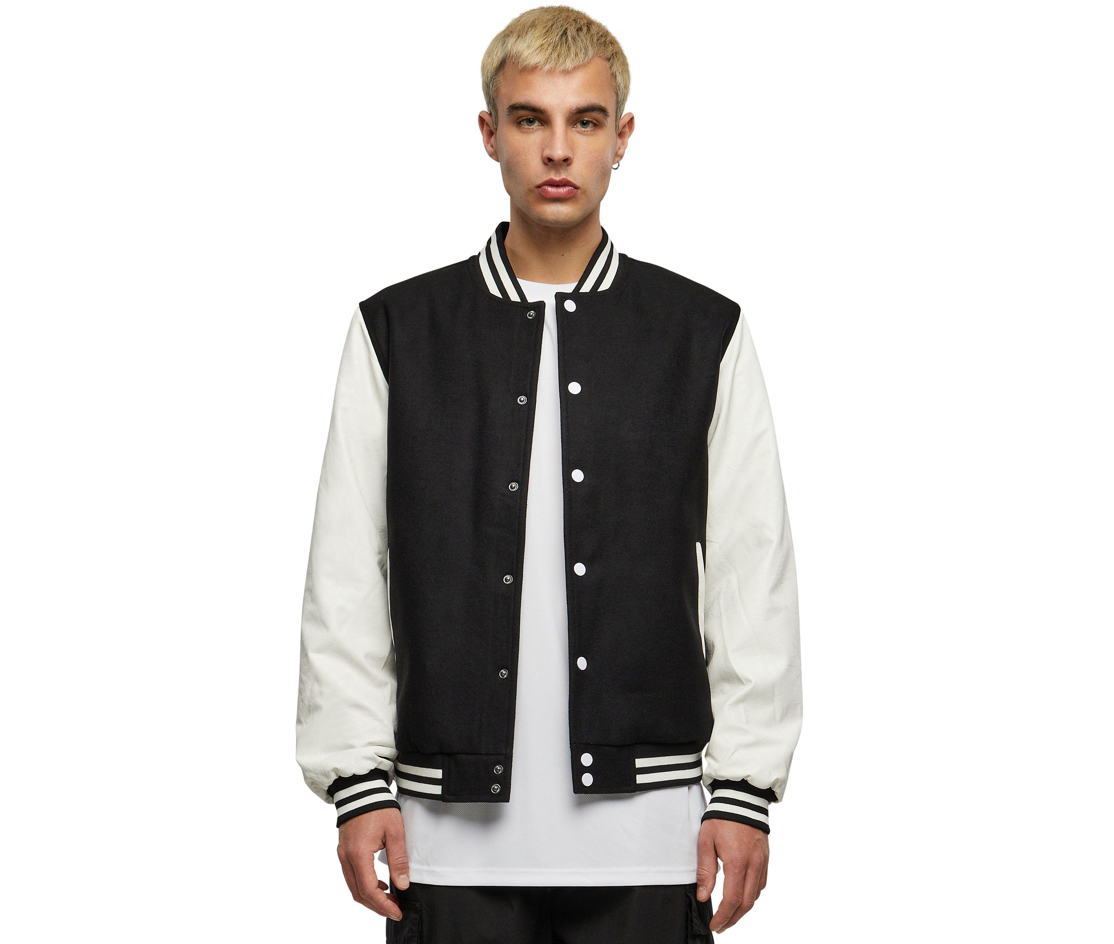 Veste baseball en simili cuir