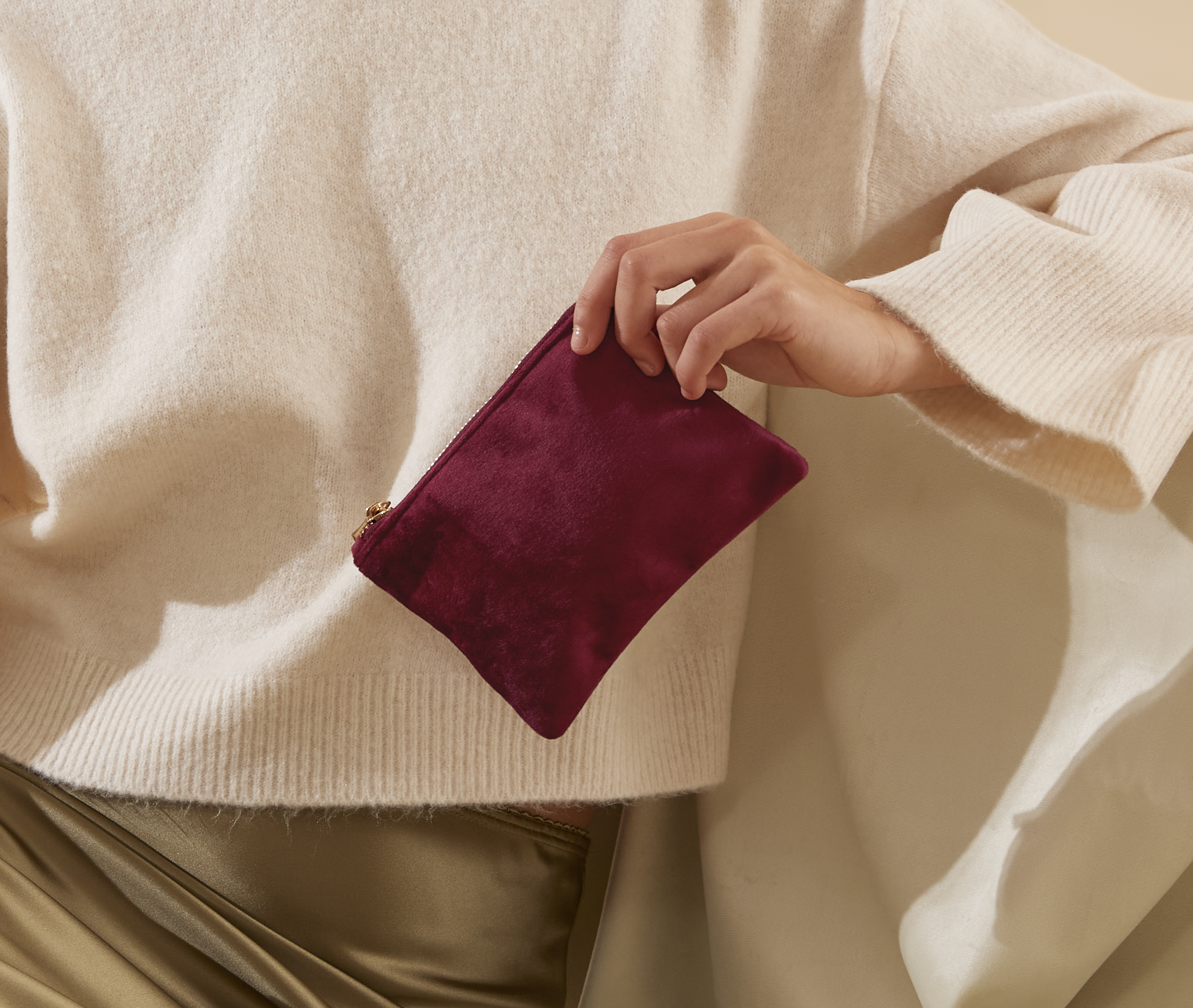 Pochette en velours