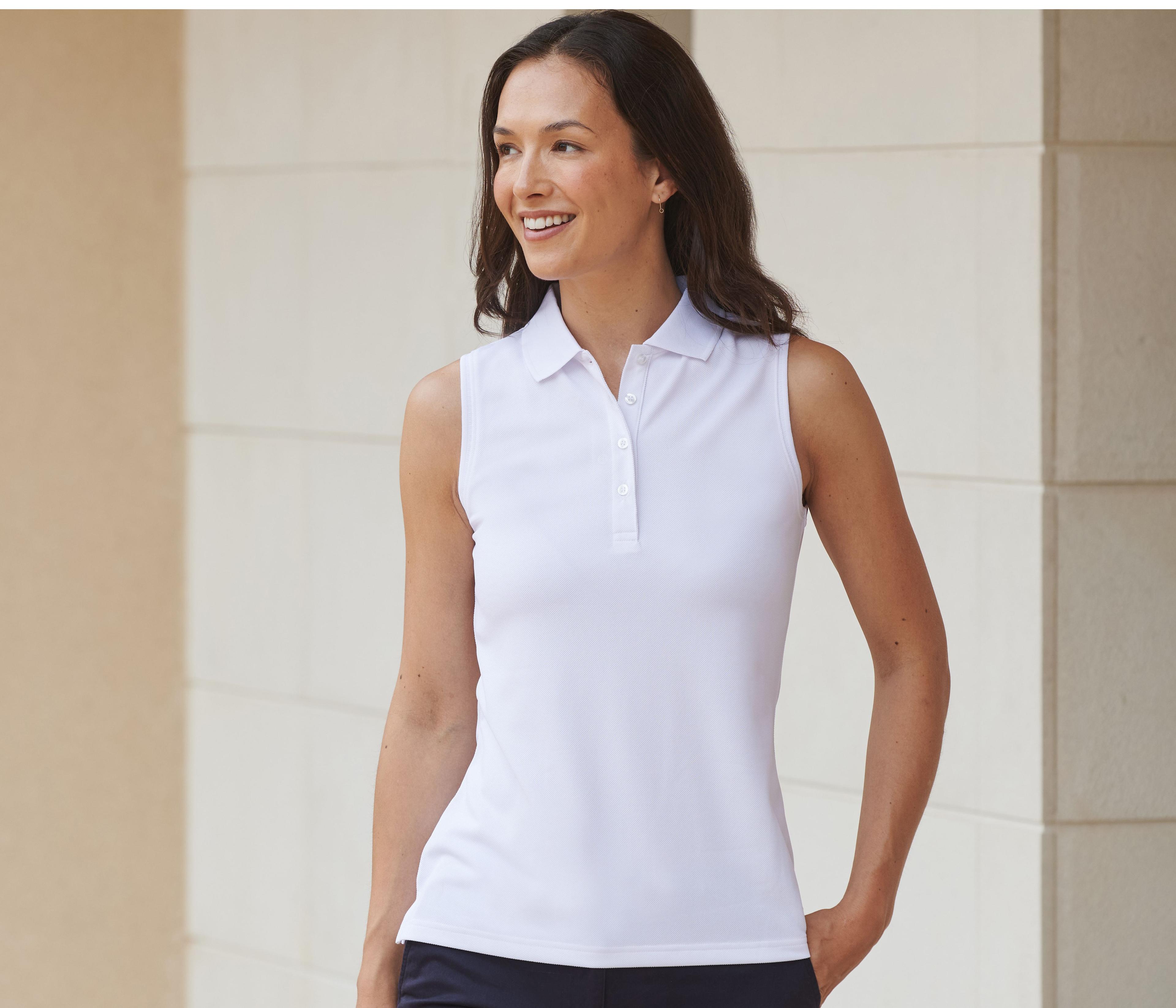 Polo femme sans manches