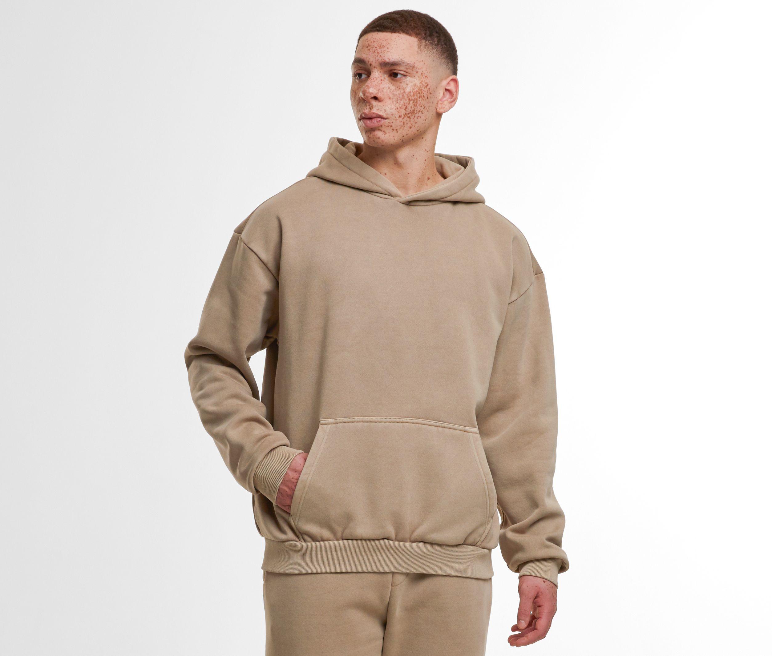 Sweat à capuche lourd délavé