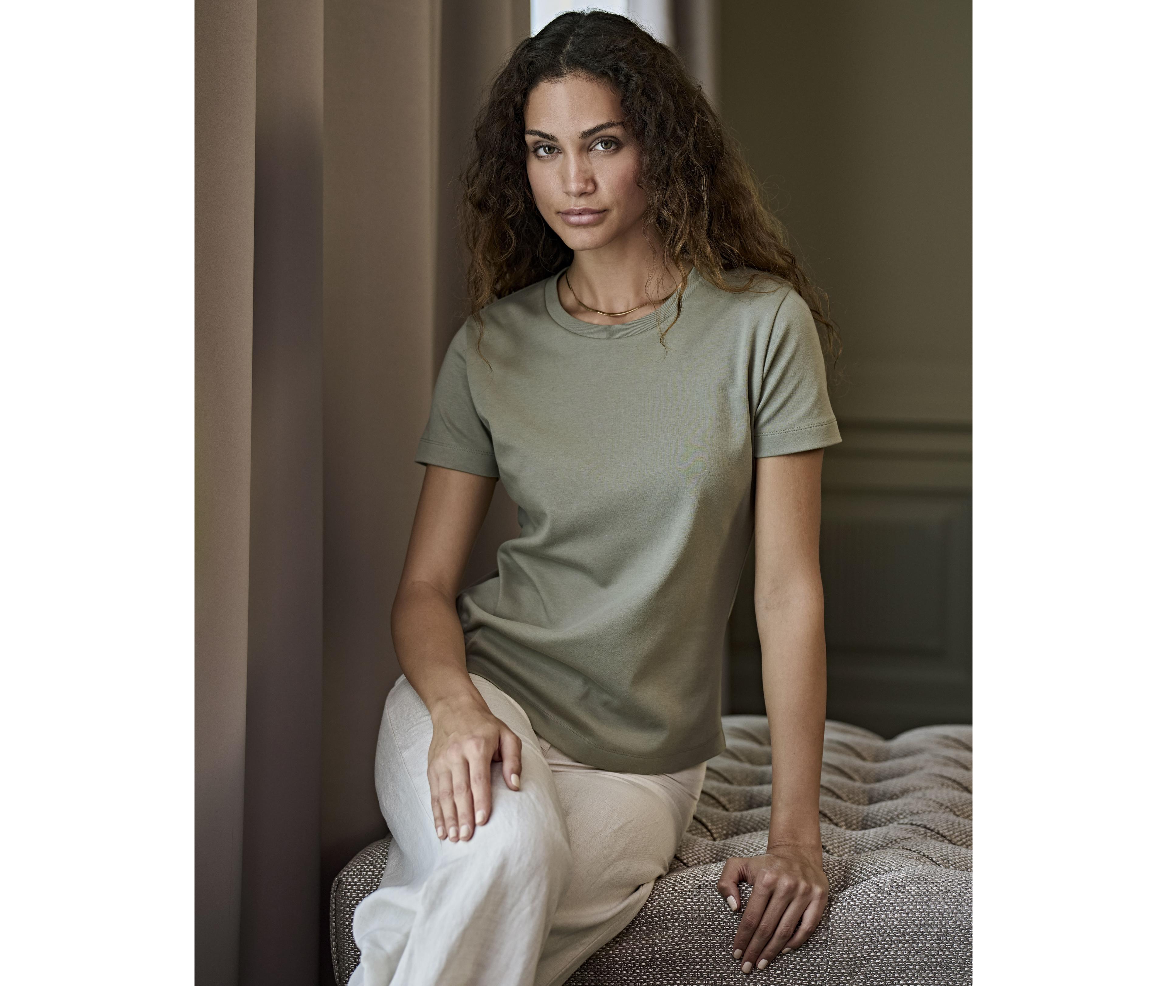 Tee-shirt femme en coton Pima