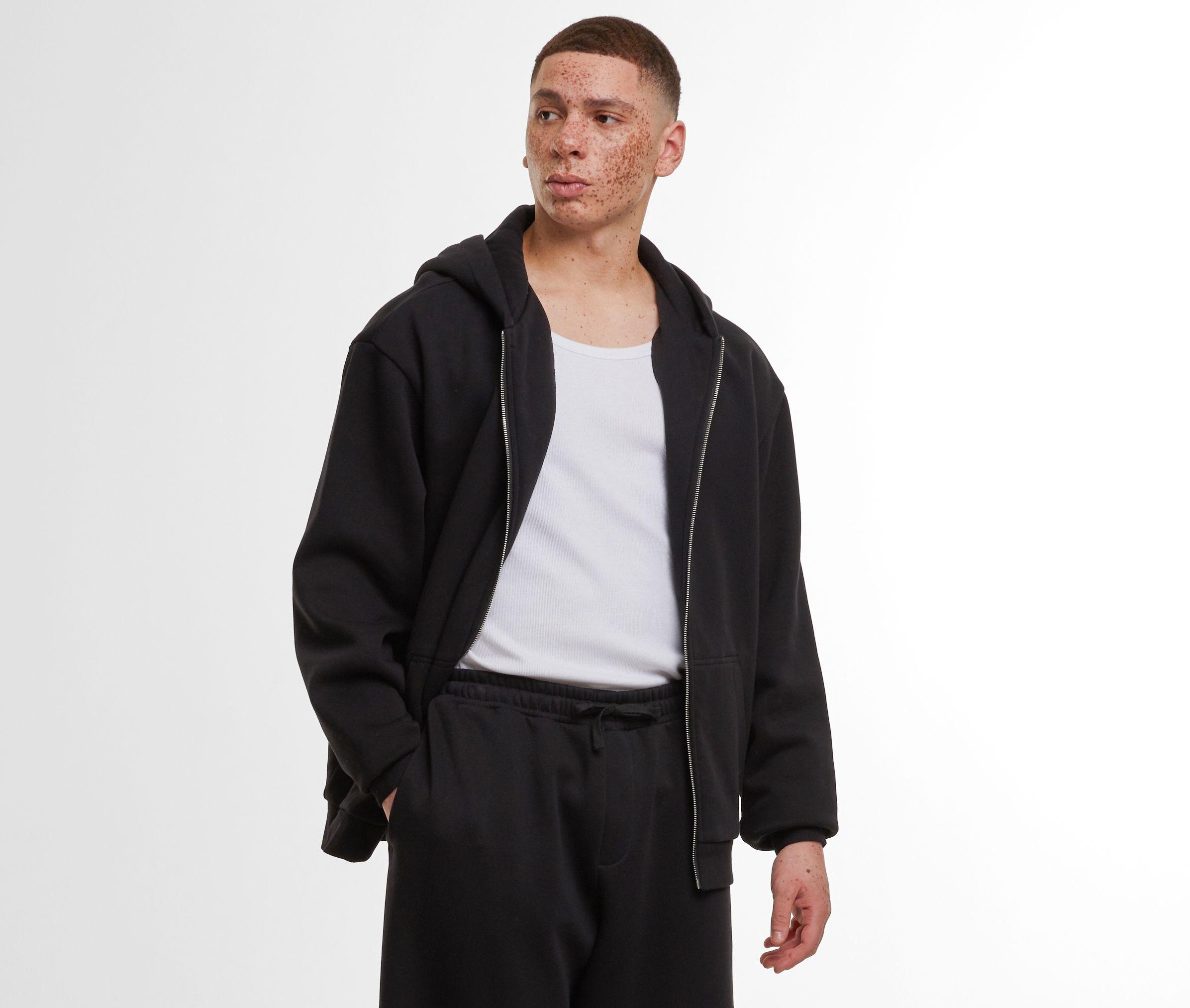 Sweat capuche zippé ample
