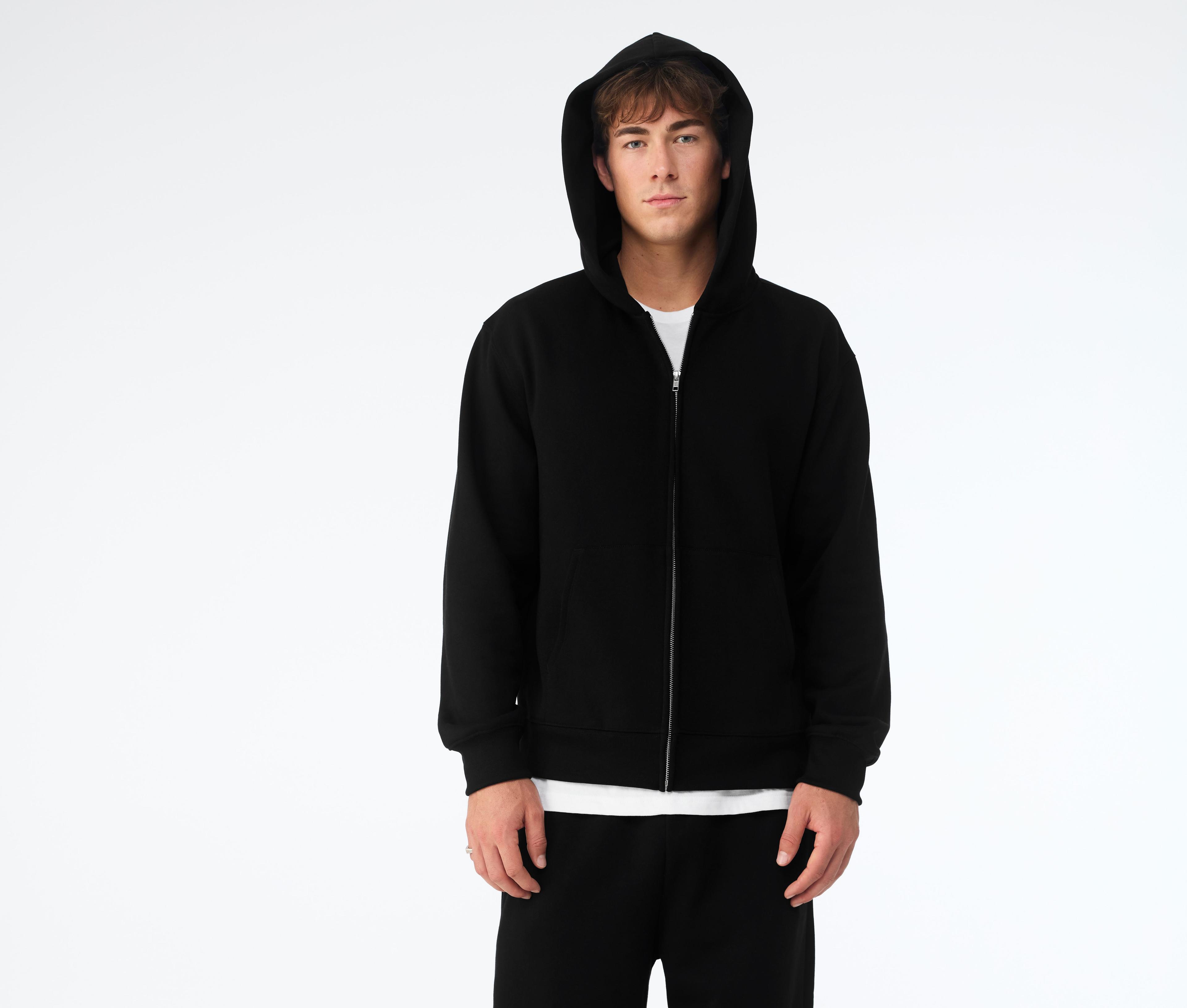 Sweat à capuche lourd zippé