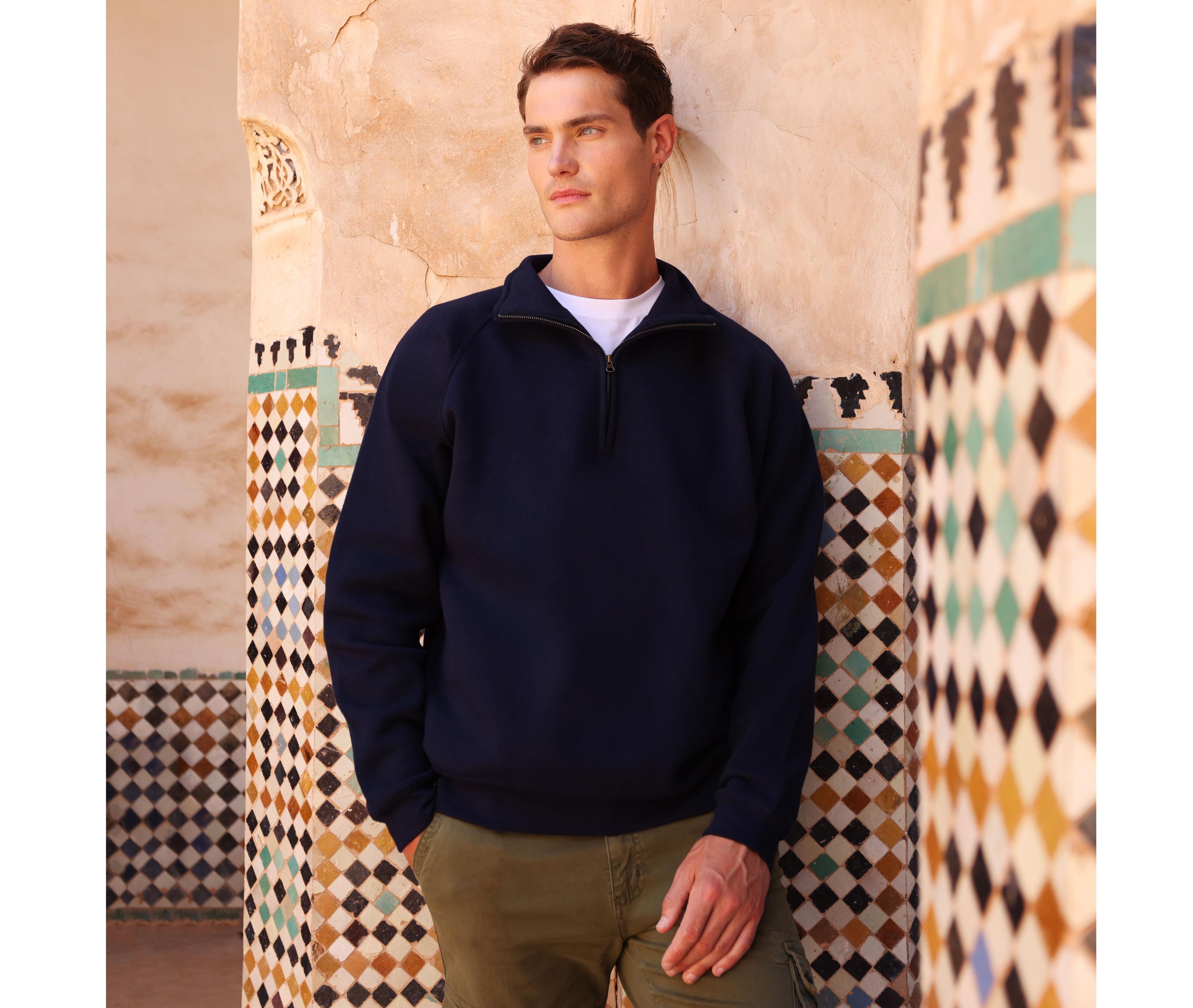 Sweat col zippé