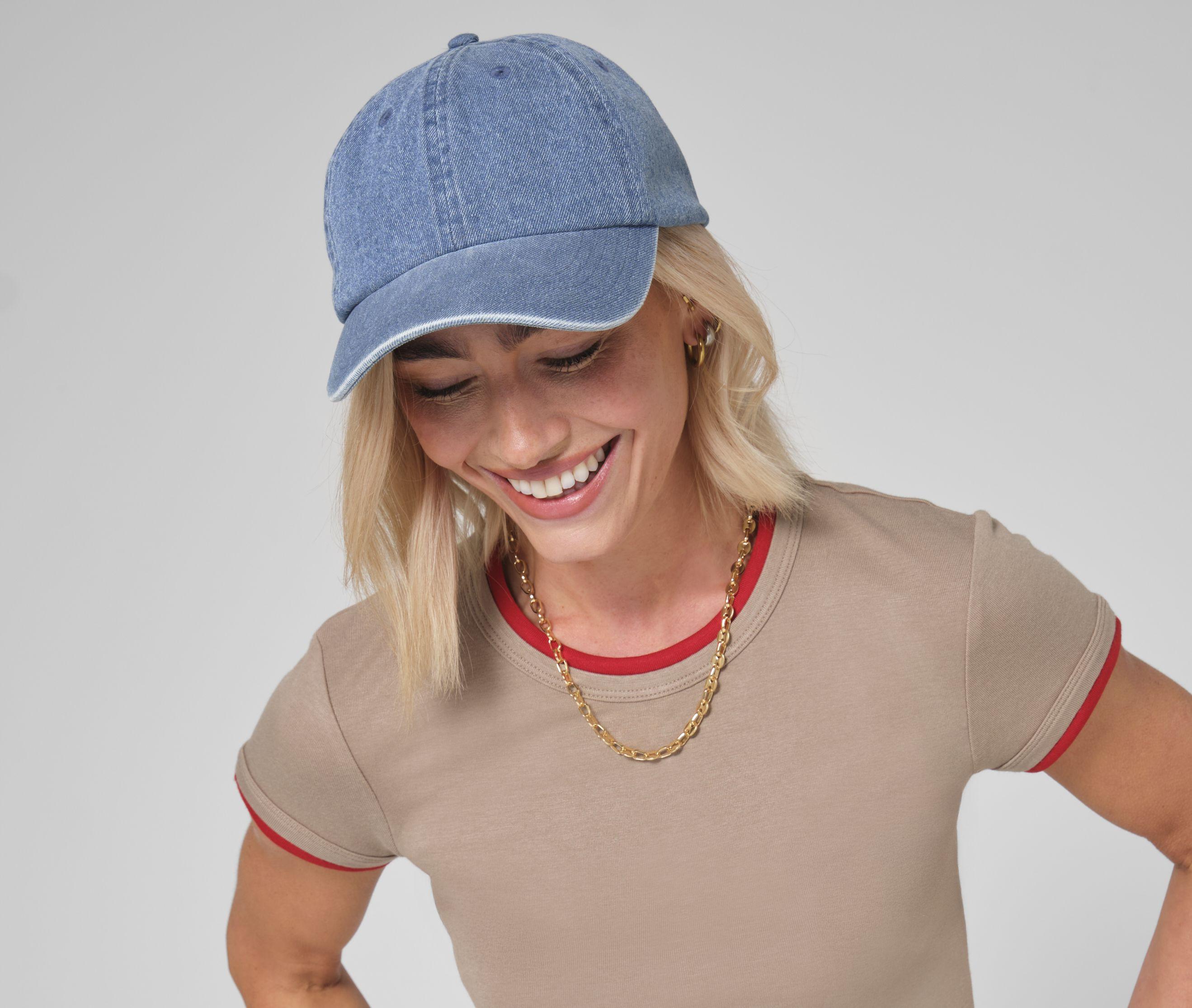 Casquettes 6 pans en coton denim