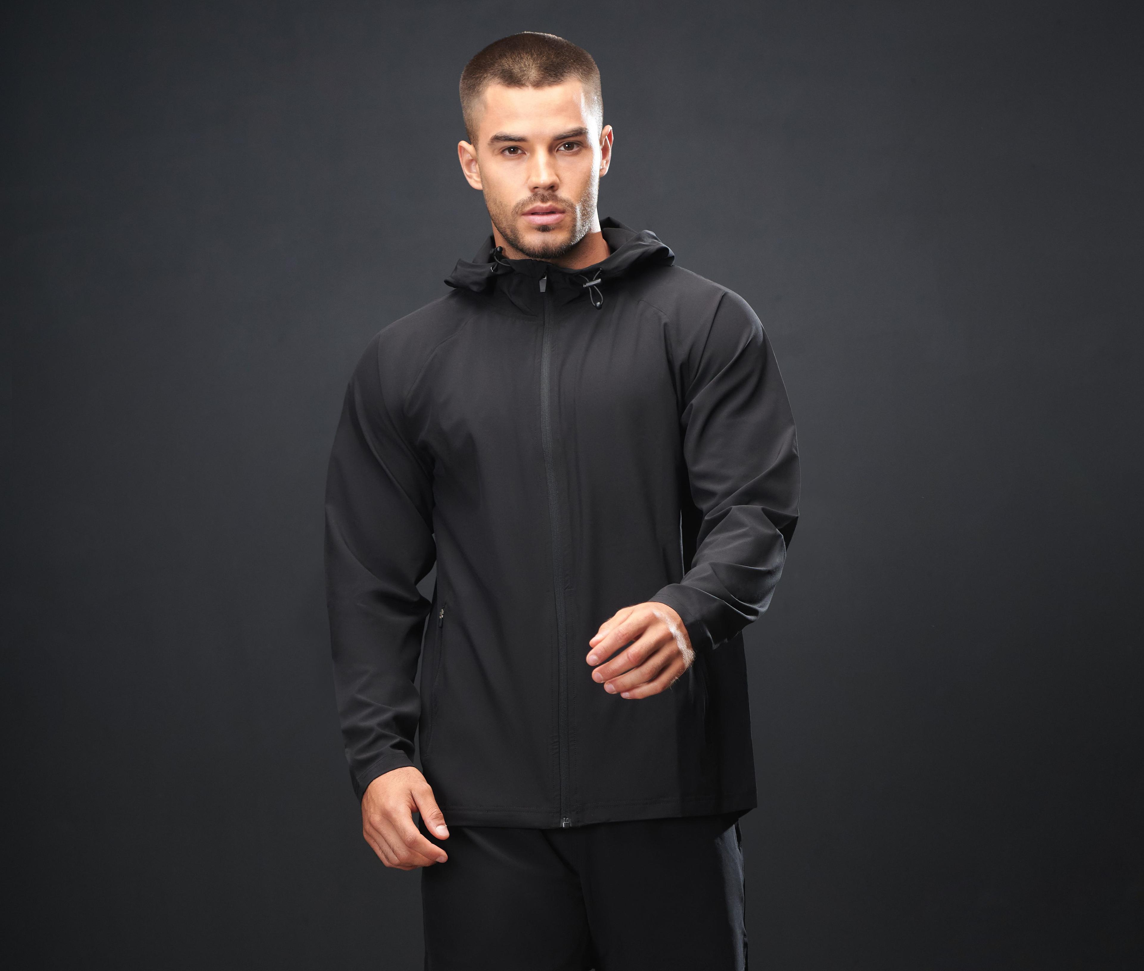 Sweat à capuche zippé de sport unisexe