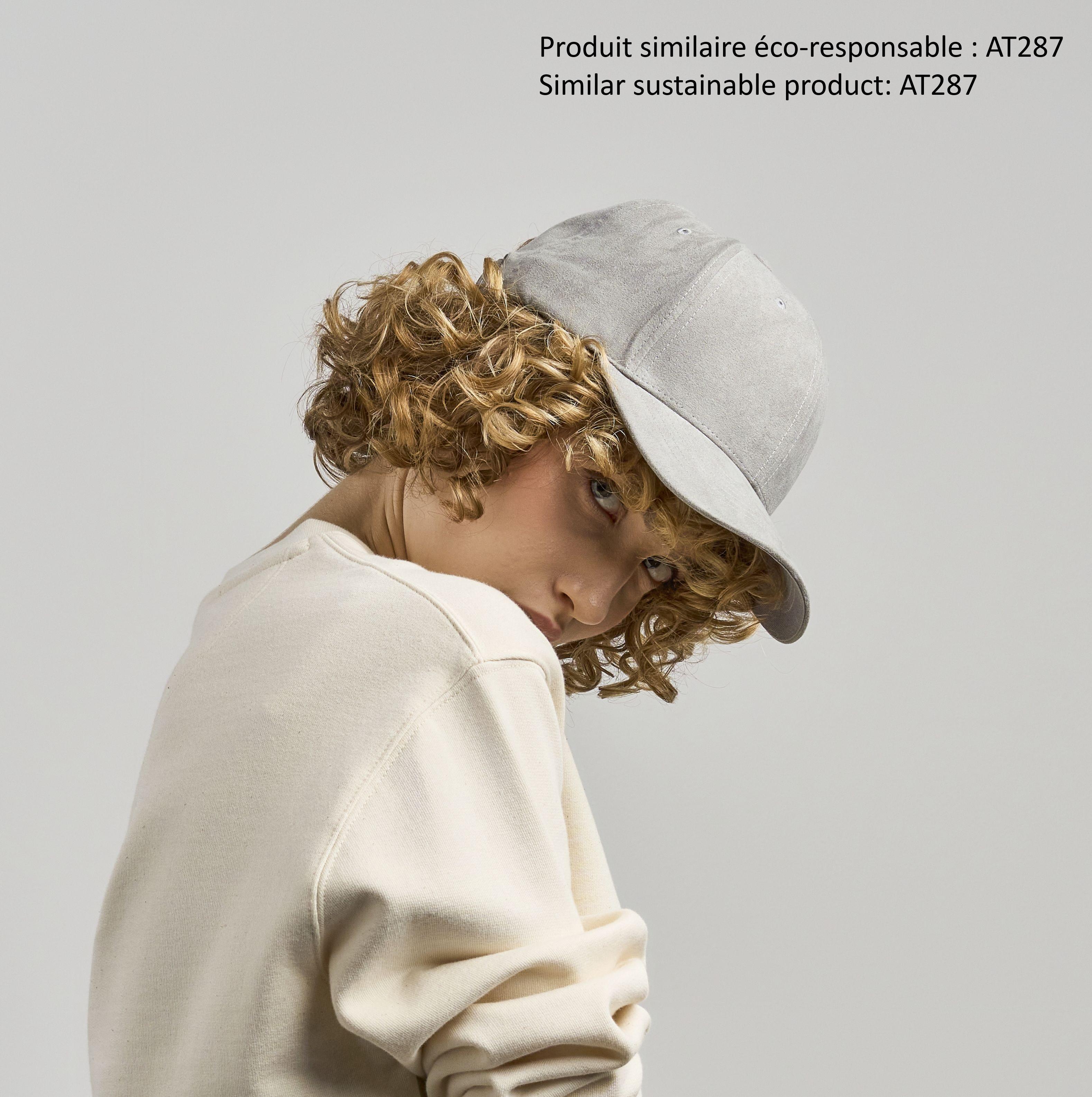 Casquette 6 pans mid visor faux suède