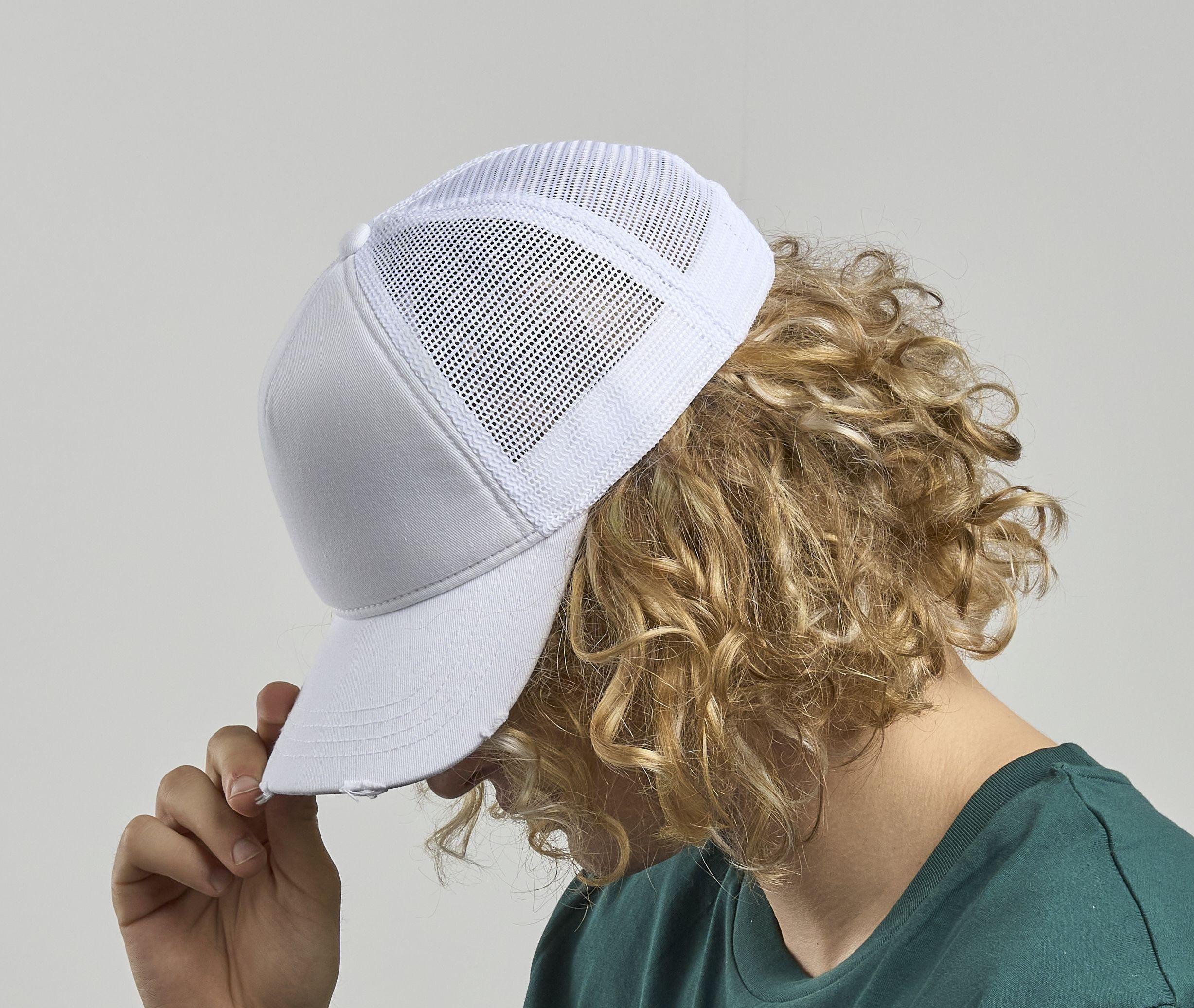 Casquette 5 pans style trucker "destroyed"