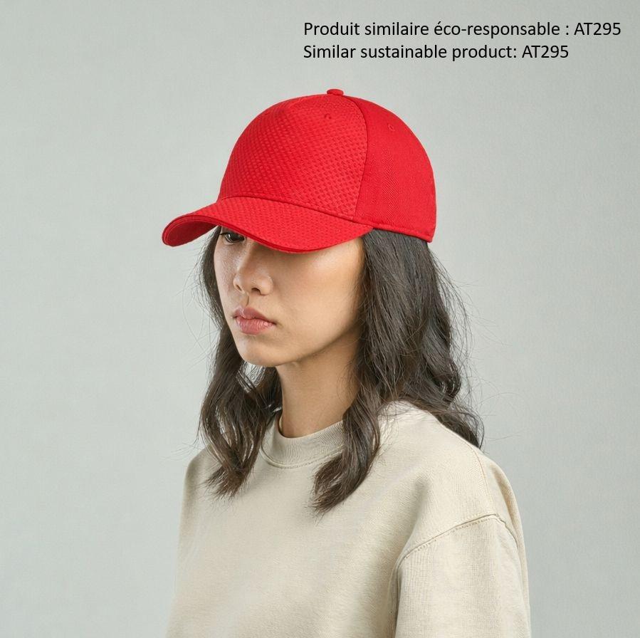 Casquette 5 pans effet nid d'abeille