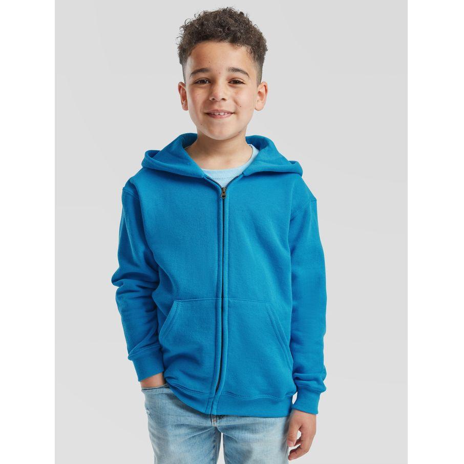 Sweat capuche grand zip enfant