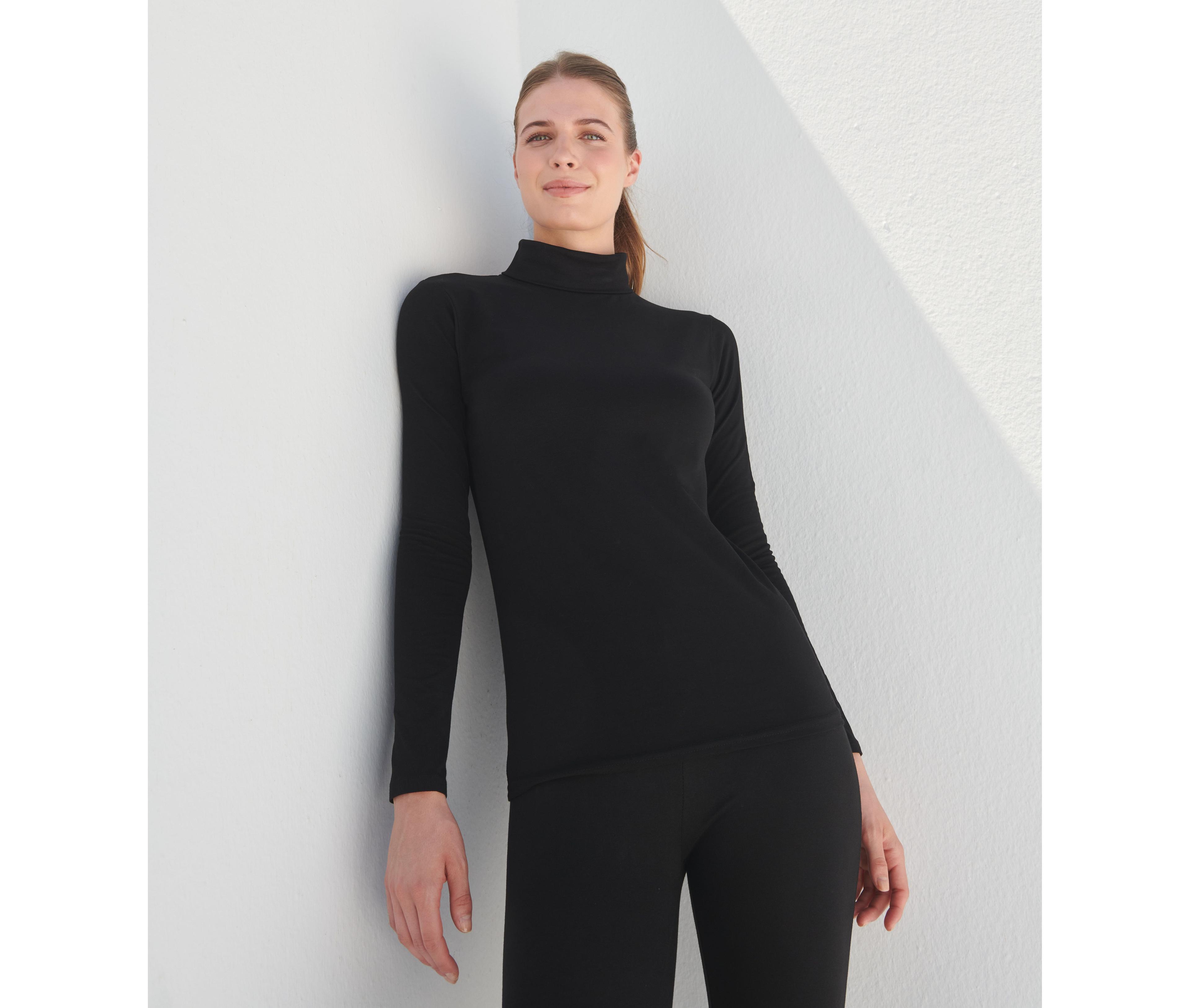 Tee-shirt col roulé femme
