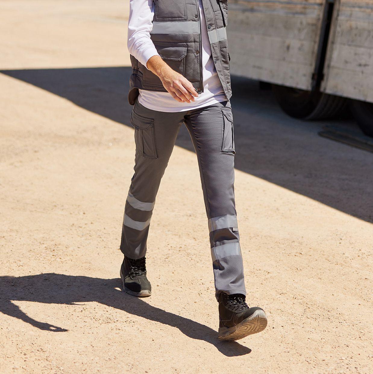 Pantalon stretch multipoches réfléchissant