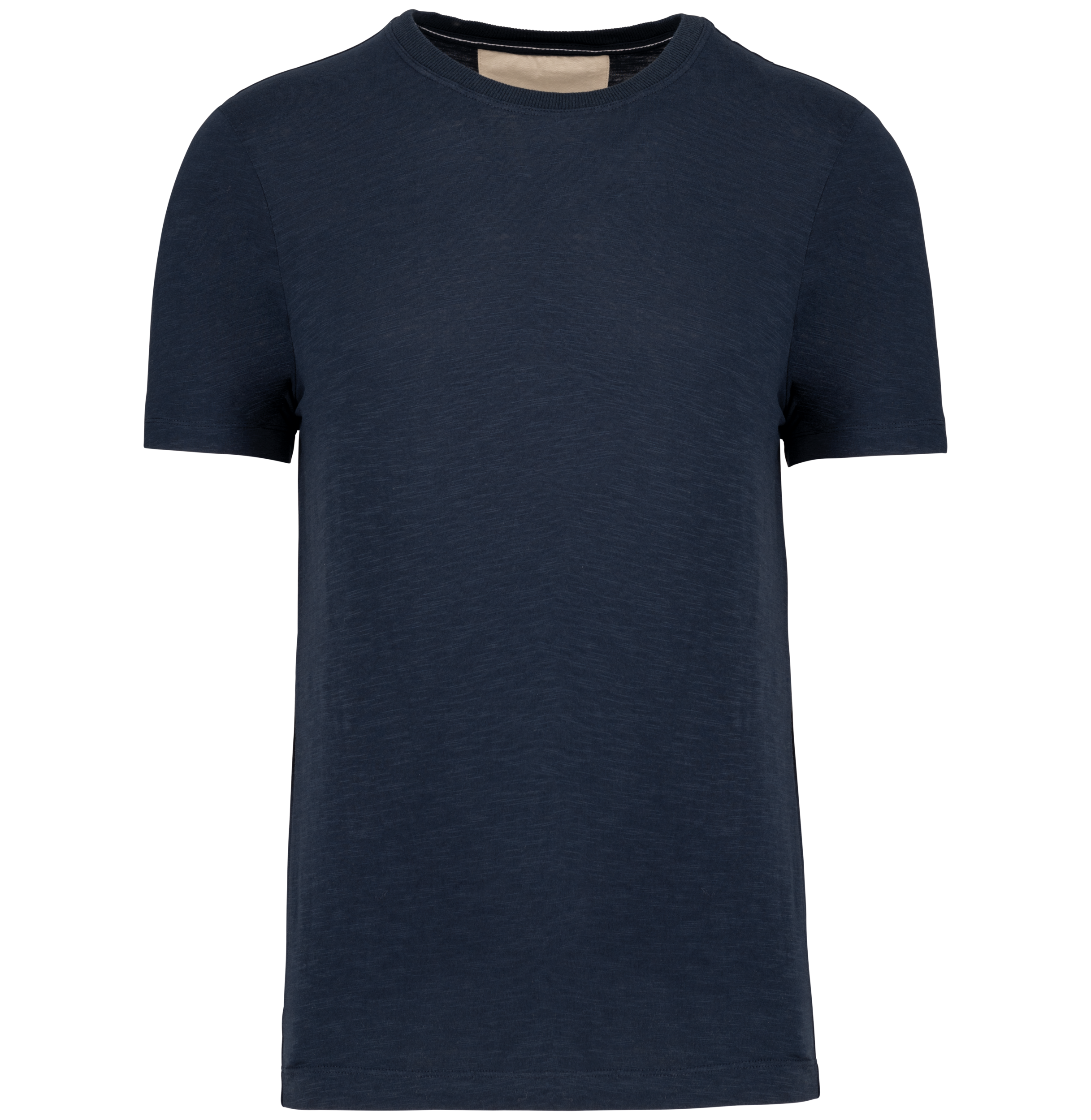 T-shirt slub écoresponsable col rond manches courtes homme