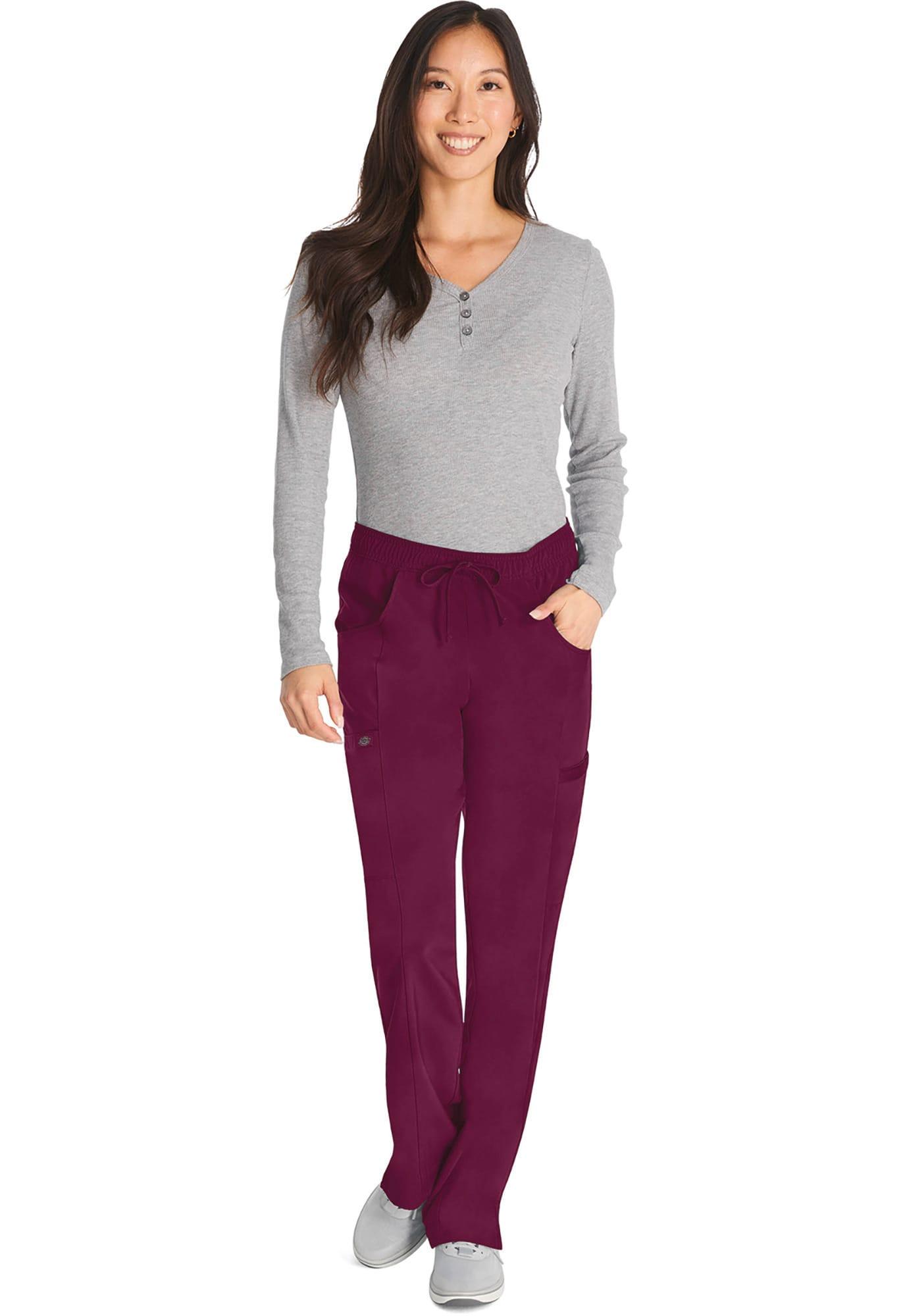 Pantalon à taille mi-haute avec cordon de serrage pour femme