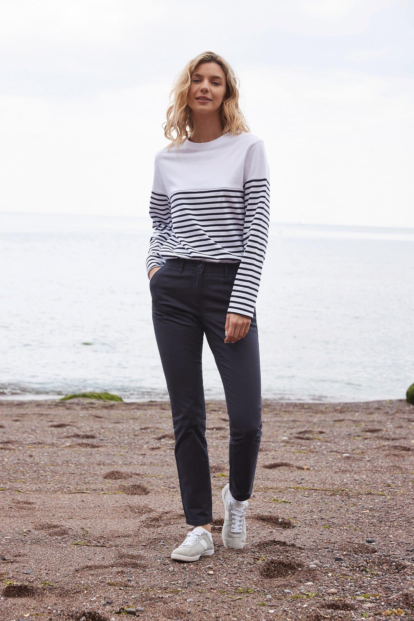 Pantalon Chino Stretch Femme