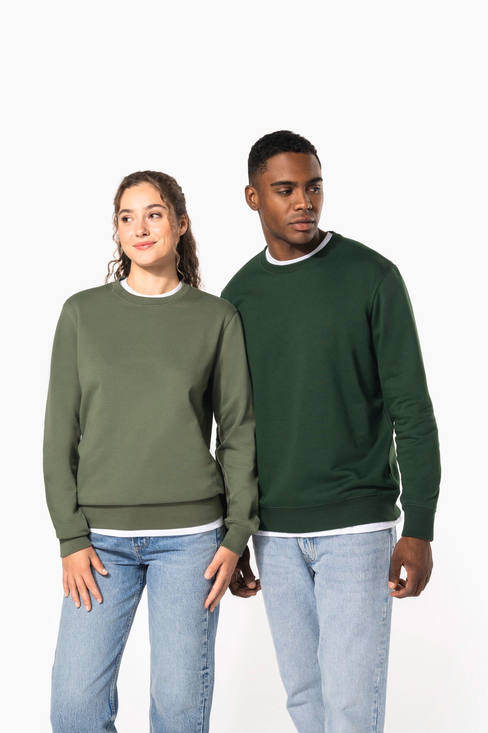 Sweat-shirt recyclé col rond unisexe