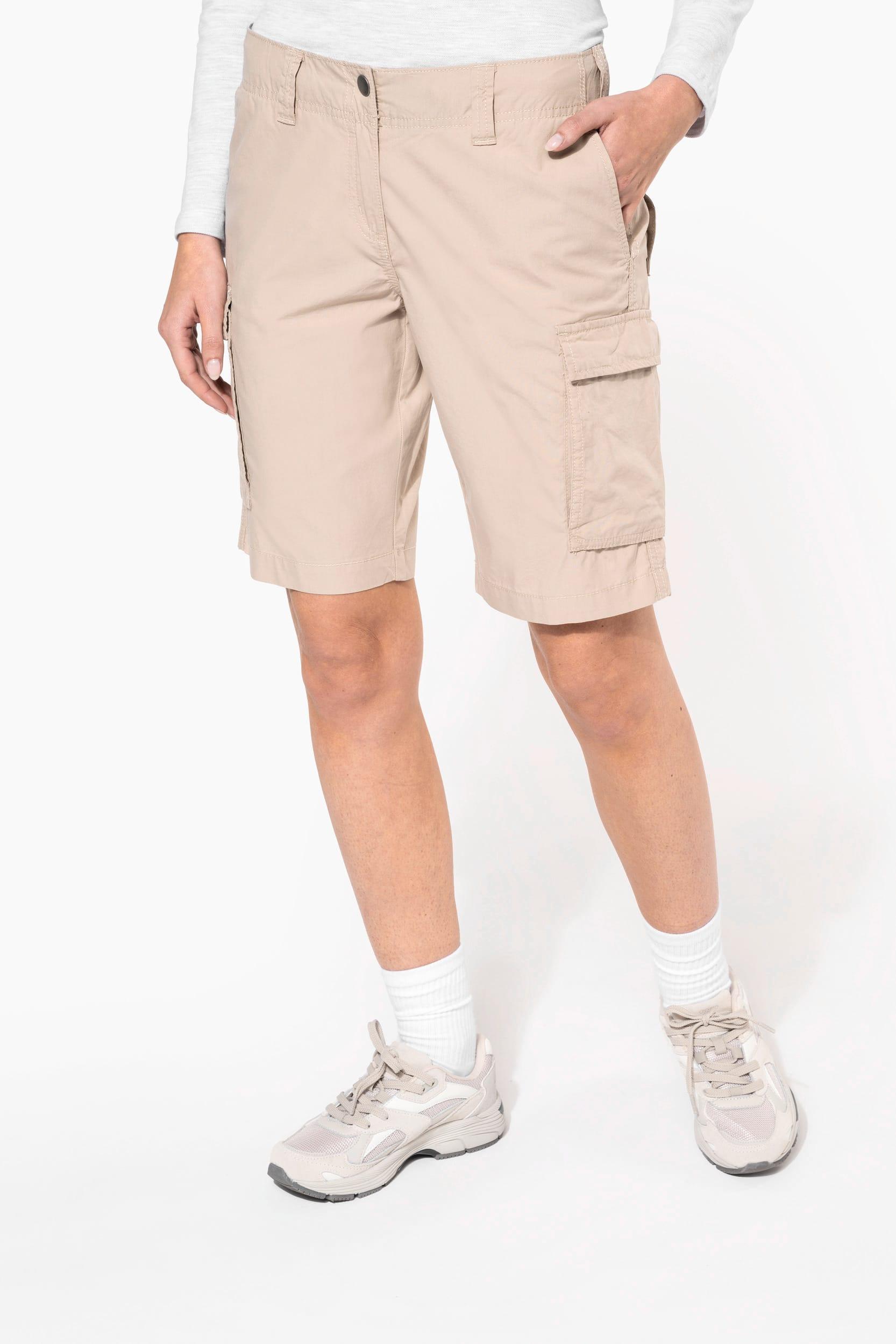 Bermuda léger multipoches femme