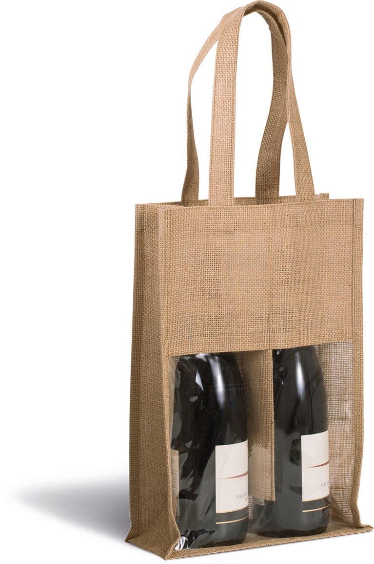 Sac porte-bouteilles en jute