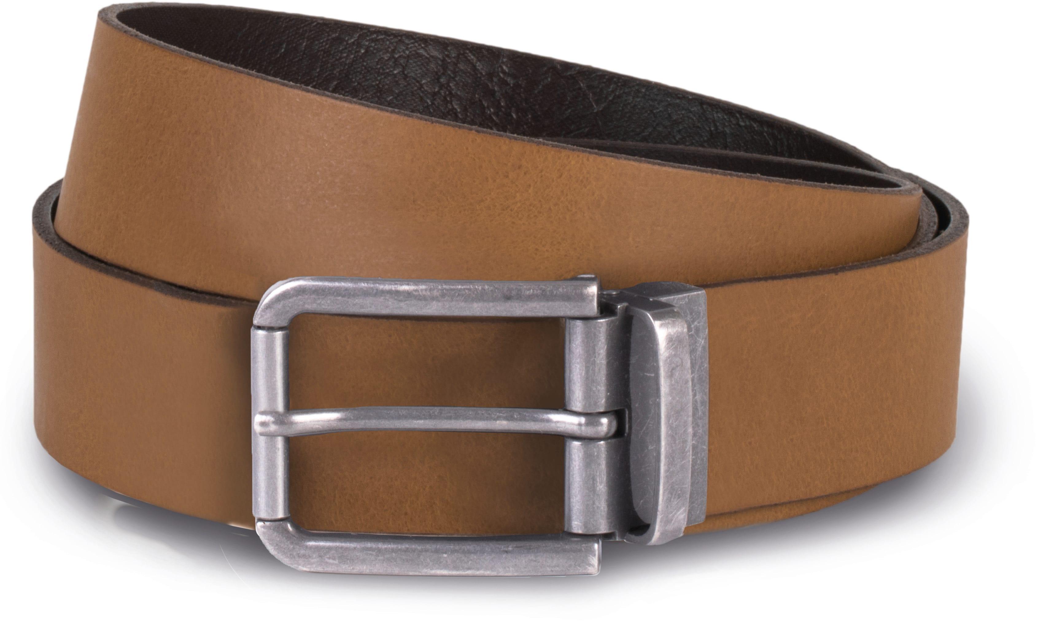 Ceinture en cuir à bord franc - 35 mm