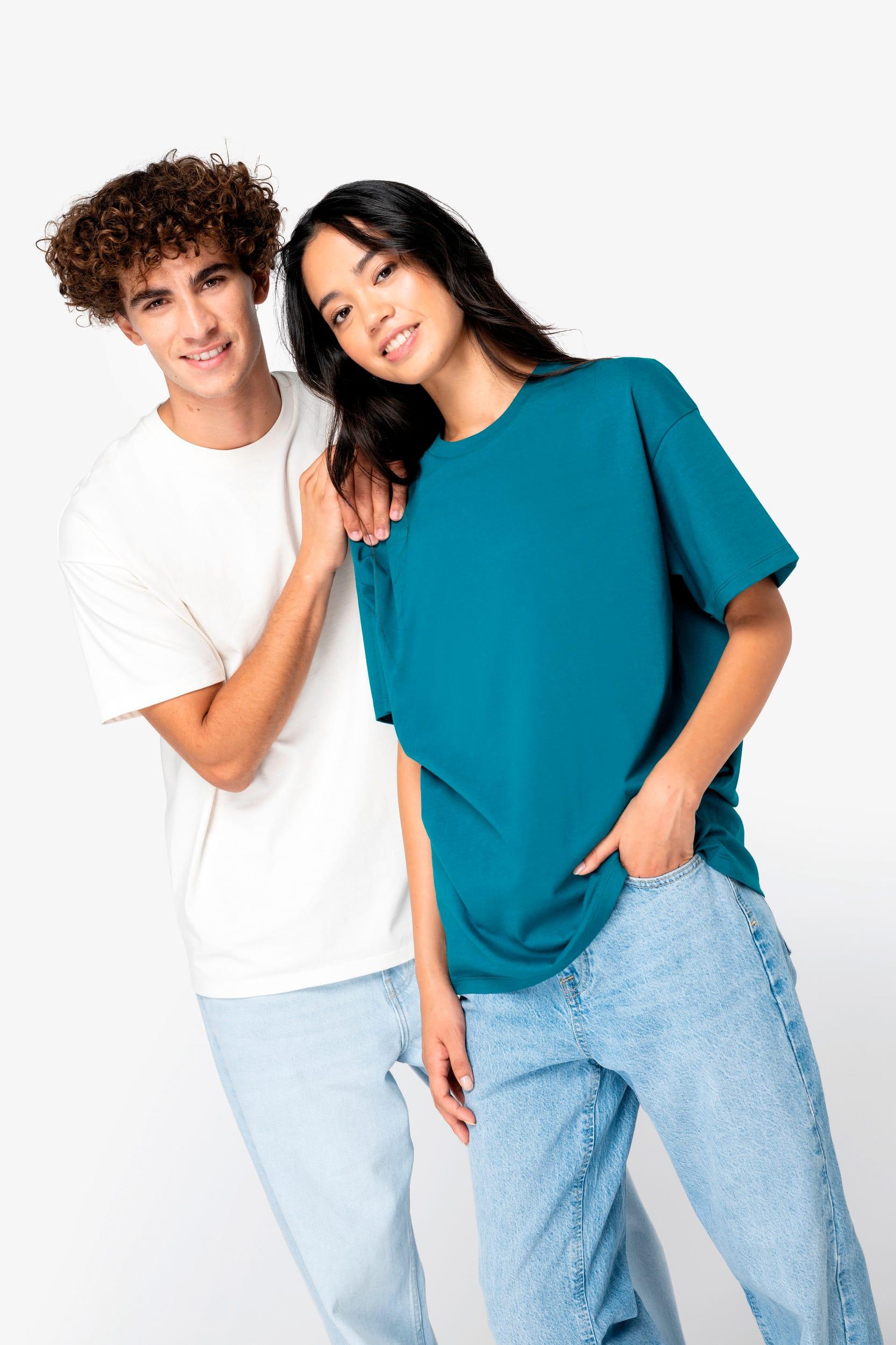 T-shirt écoresponsable à épaules tombantes unisexe