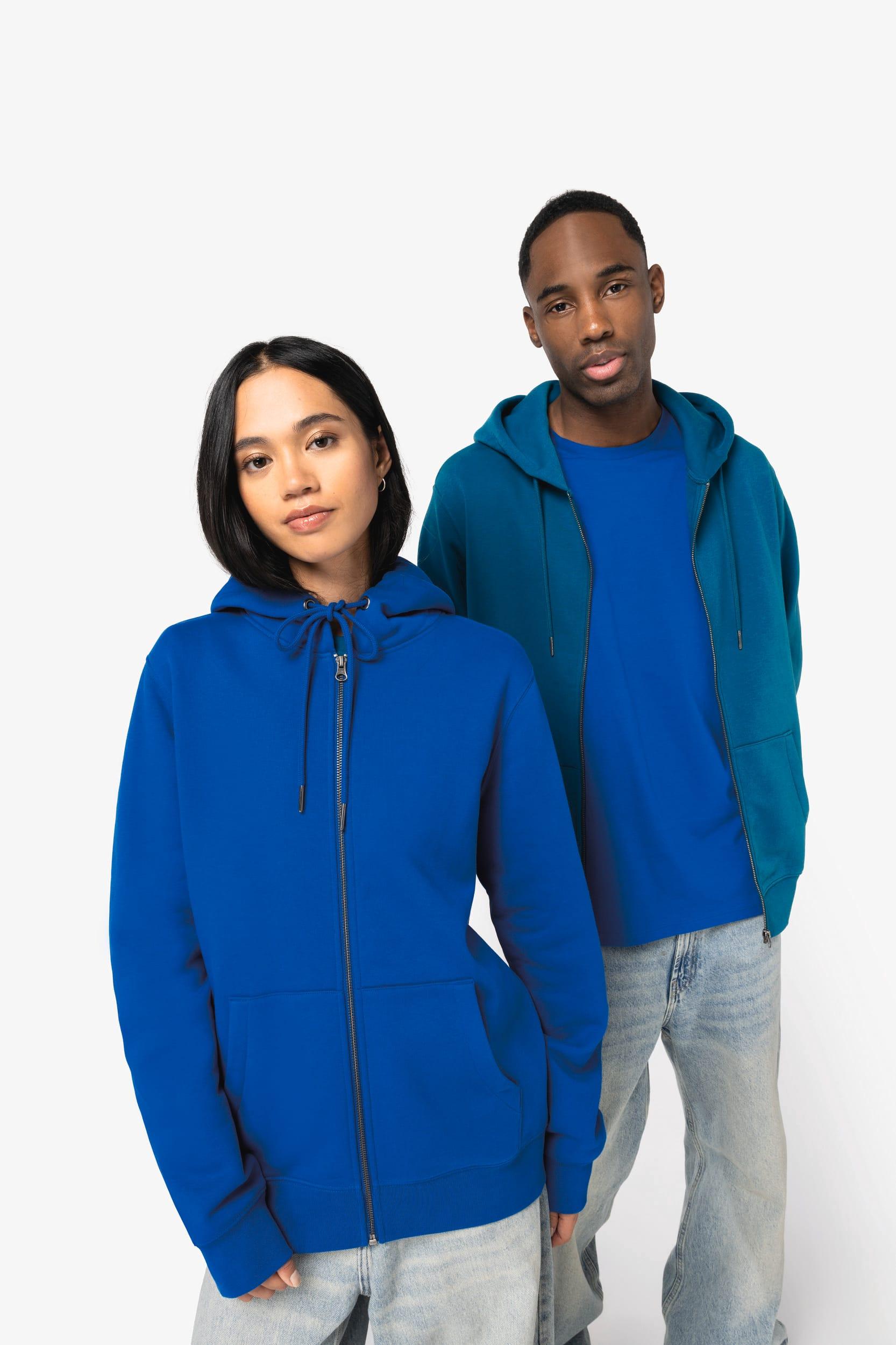 Sweat-shirt écoresponsable zippé à capuche unisexe