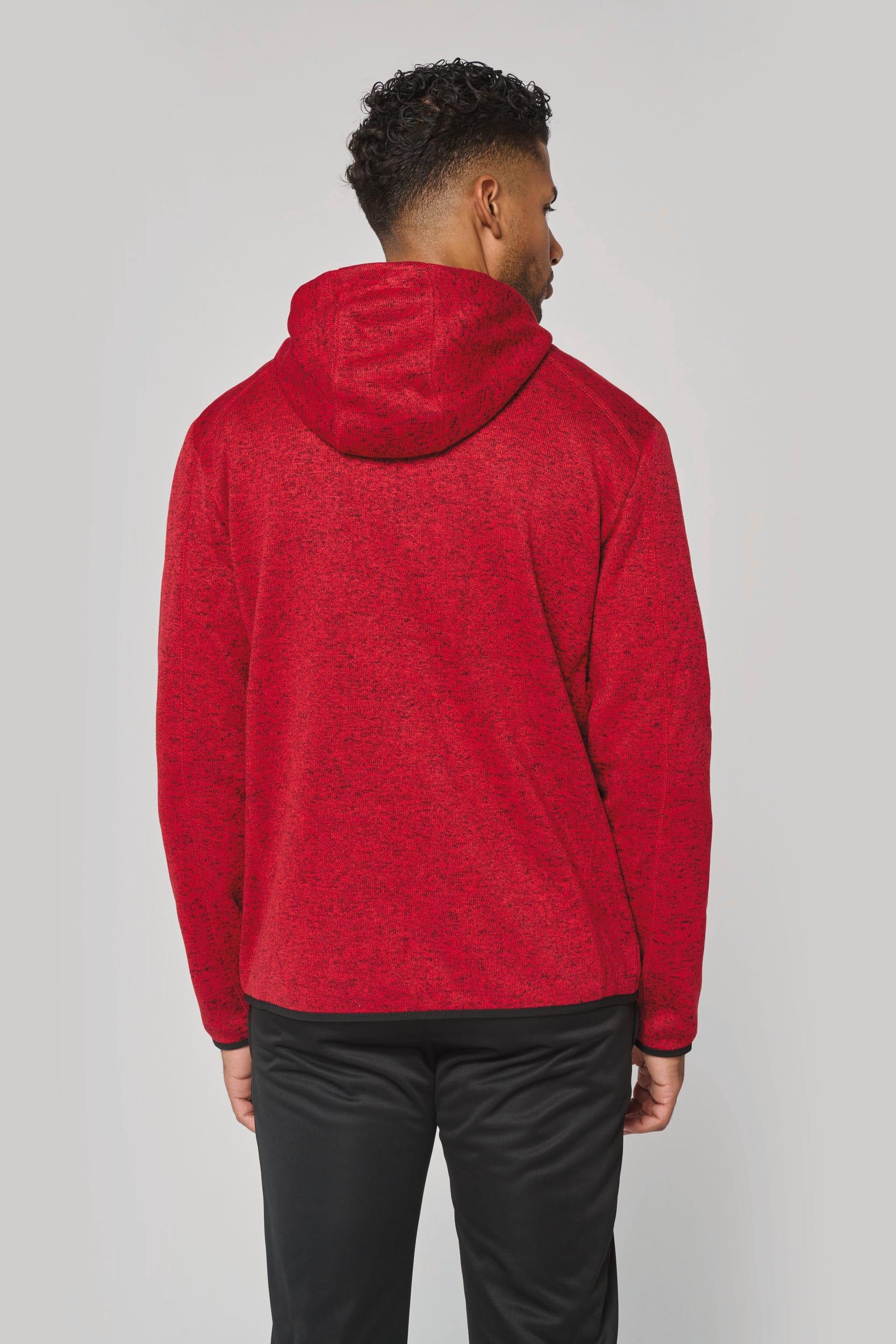 Veste à capuche chinée homme