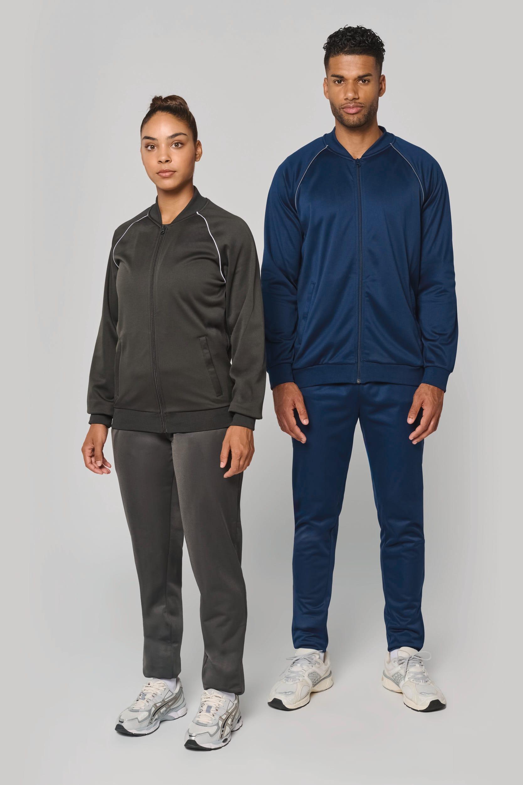Veste de survêtement zippée avec liseré unisexe