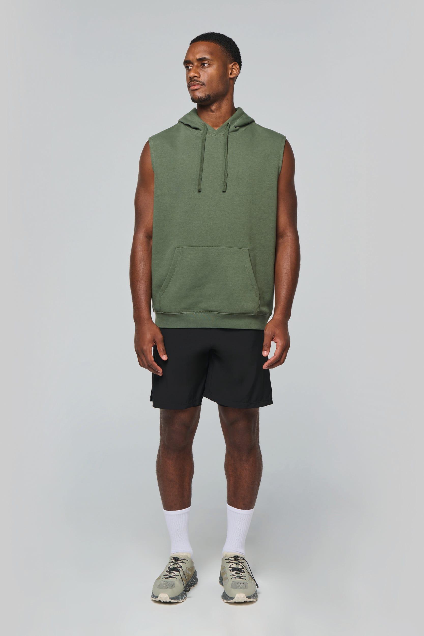 Sweat-shirt à capuche sans manches unisexe