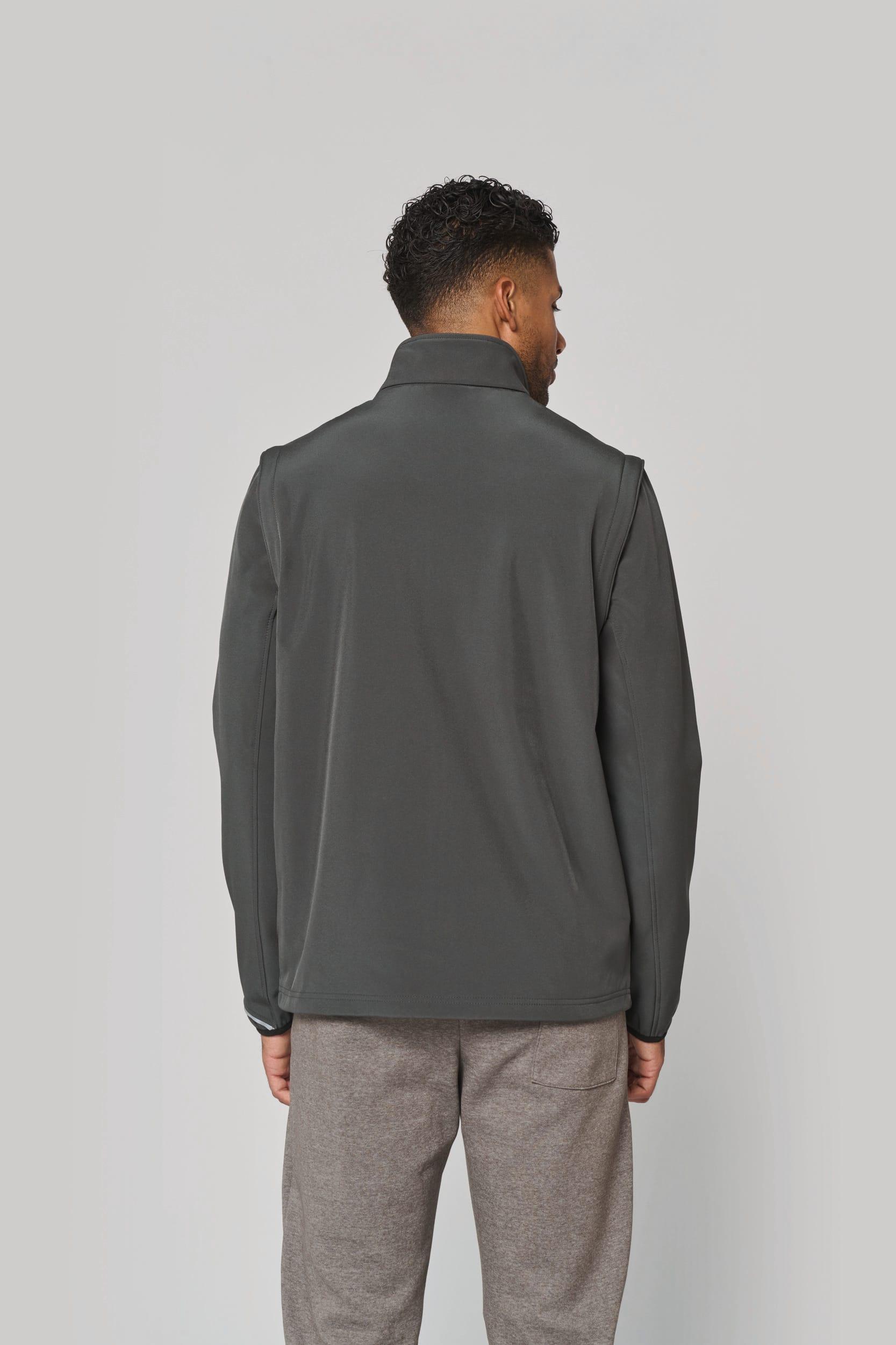 Veste softshell sport manches amovibles unisexe