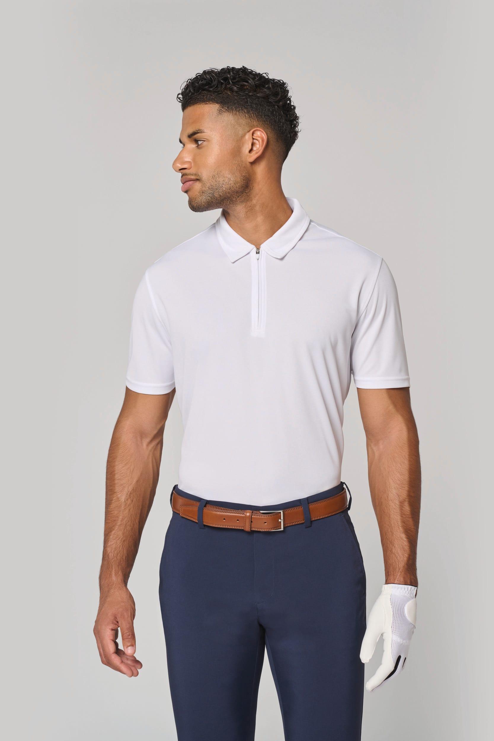 Polo de sport col 1/4 zip homme
