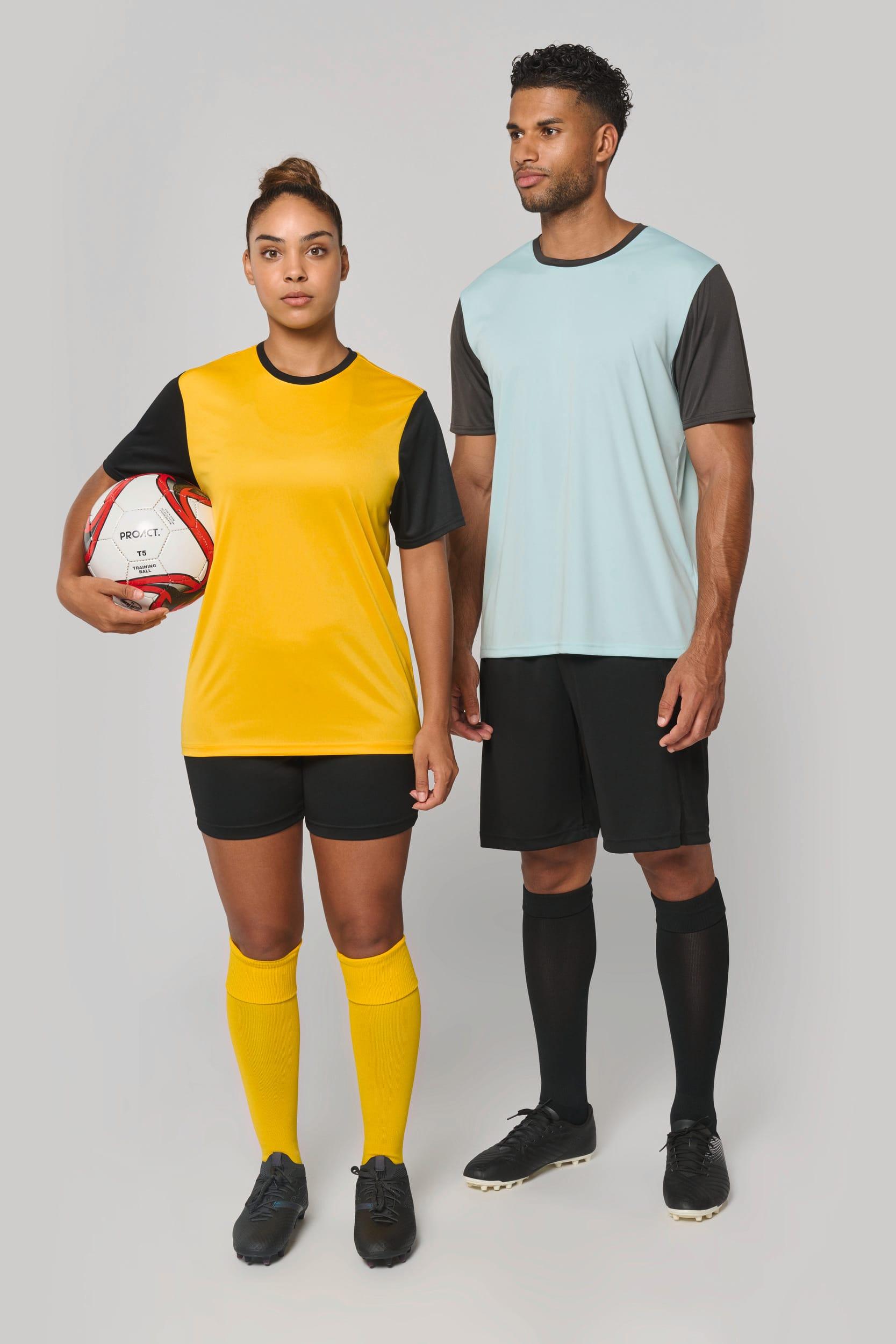 Maillot manches courtes bicolore unisexe