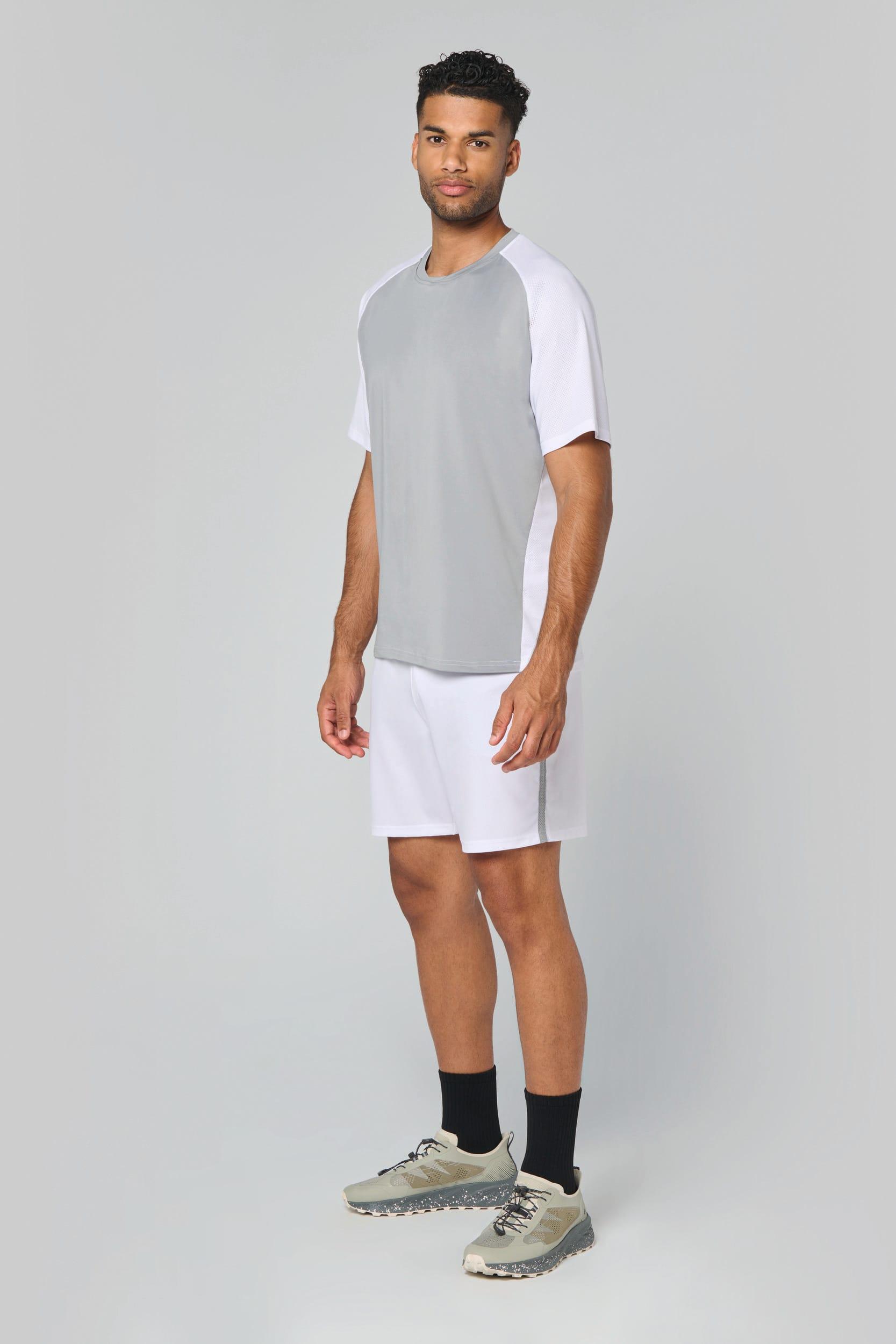 T-shirt de padel bicolore à manches raglan homme