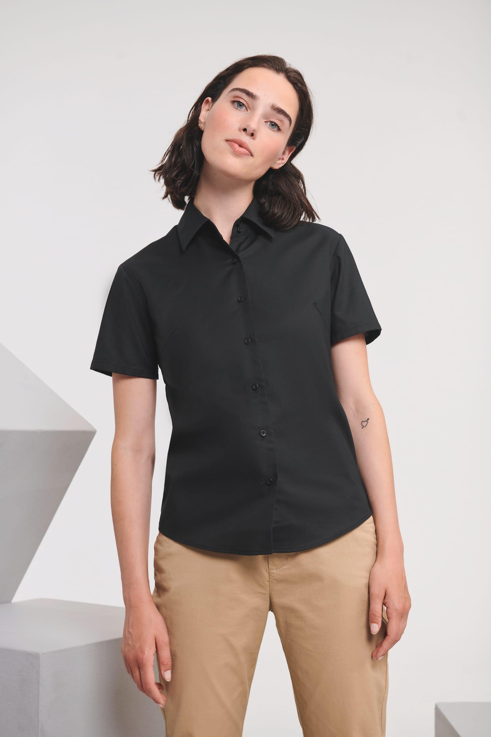 Chemise femme manches courtes Oxford
