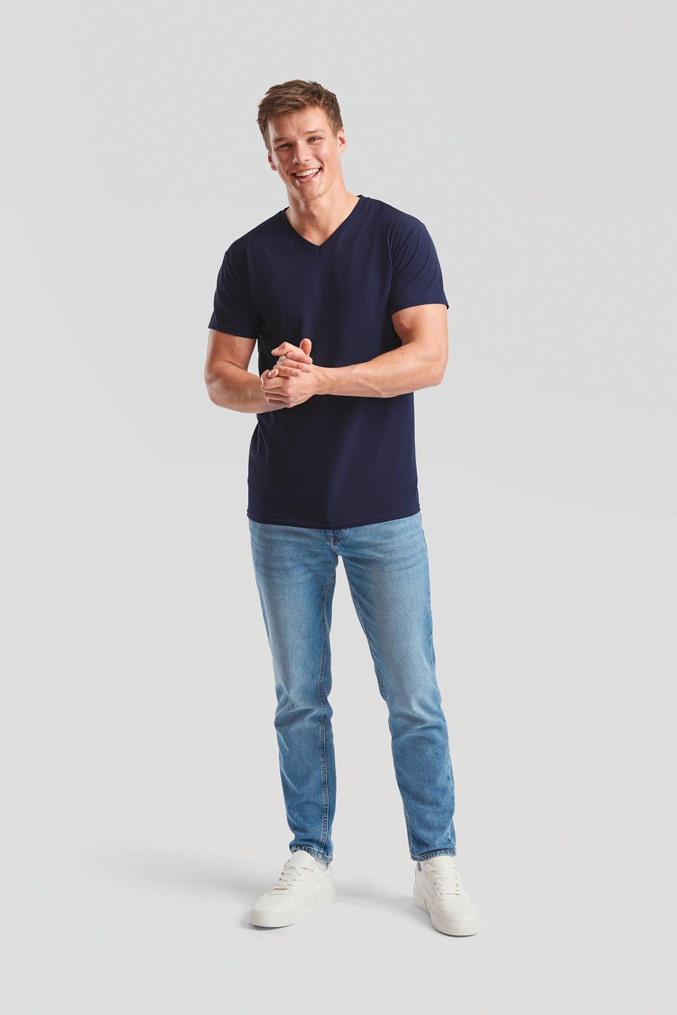 T-shirt homme col v Valueweight (61-066-0)