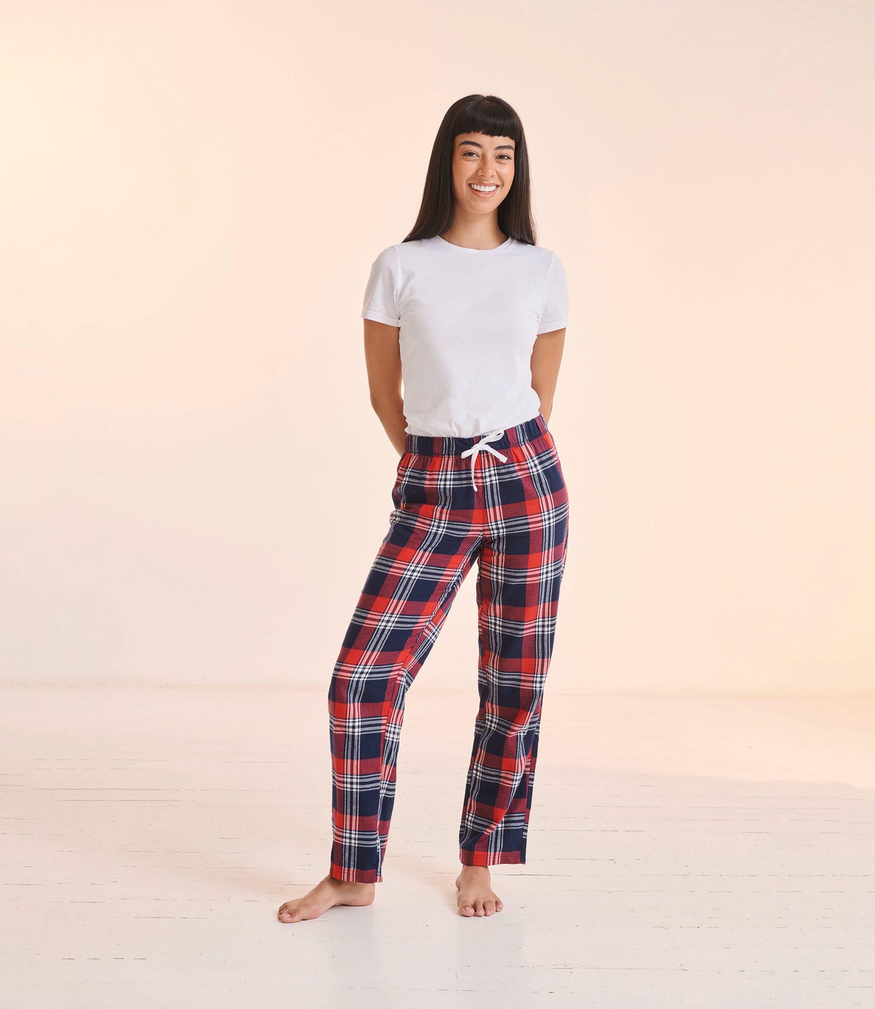 Pantalon femme à motif tartan
