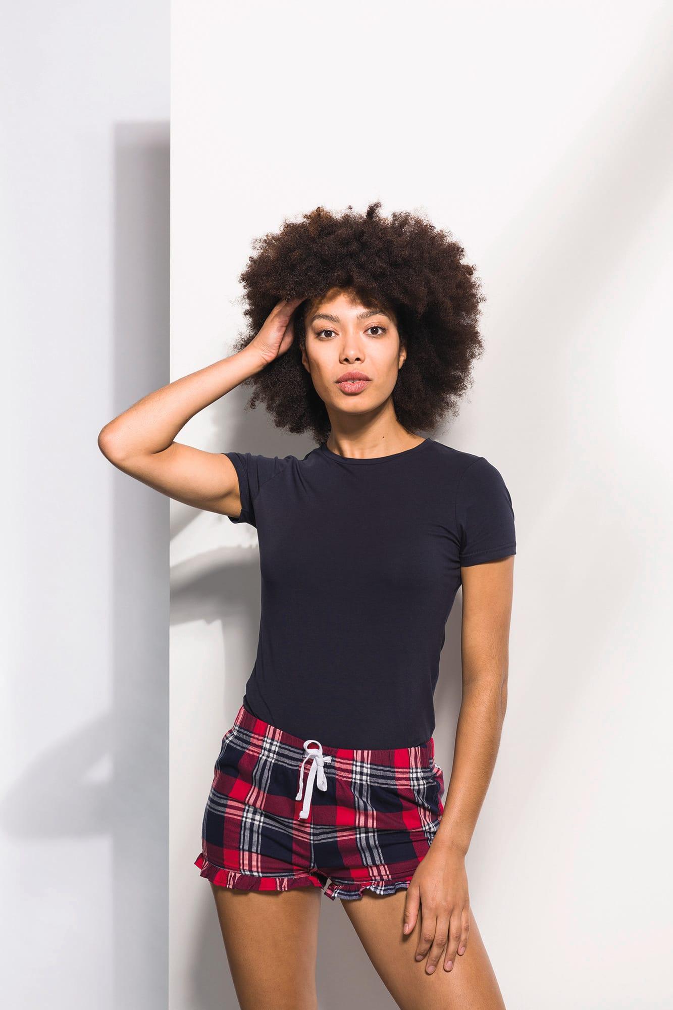 Short femme à motif tartan