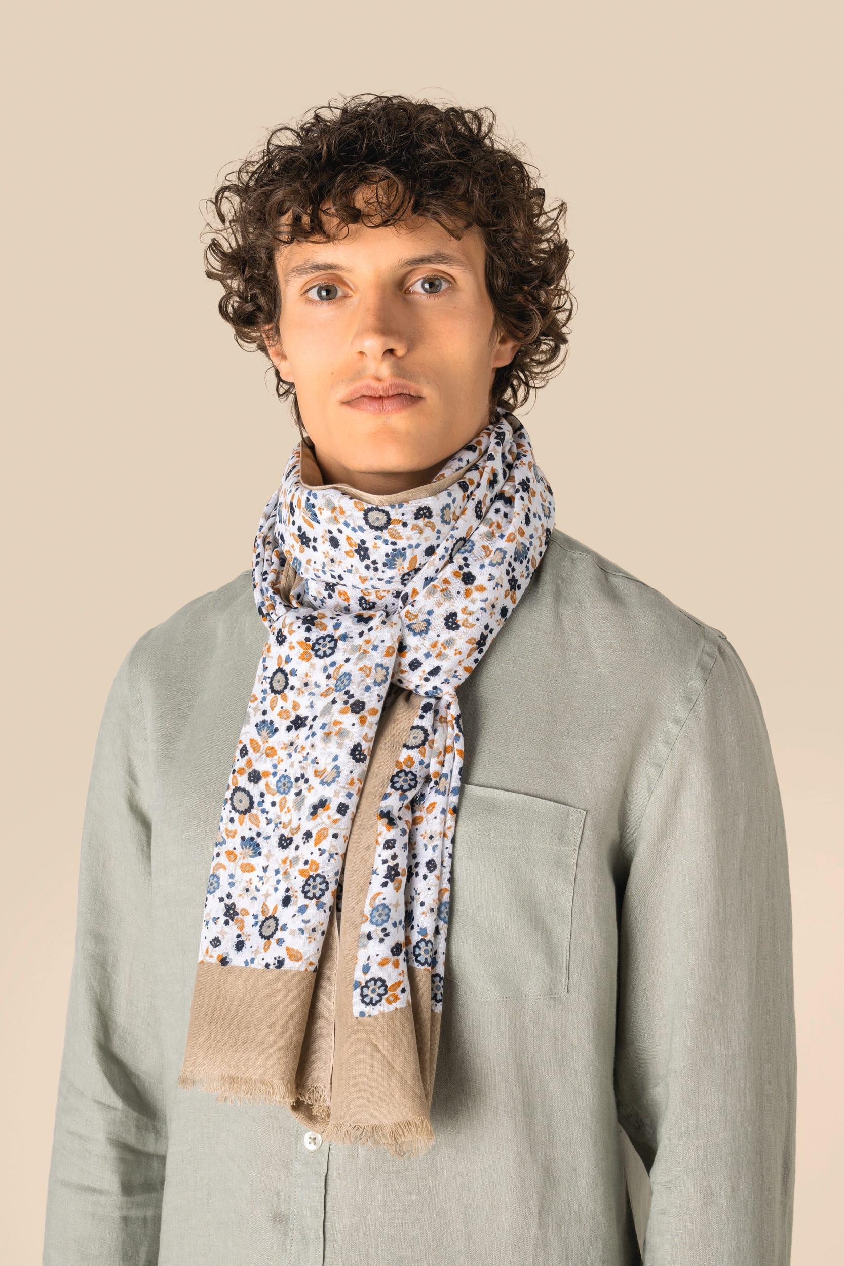 Chèche à motifs floraux unisexe