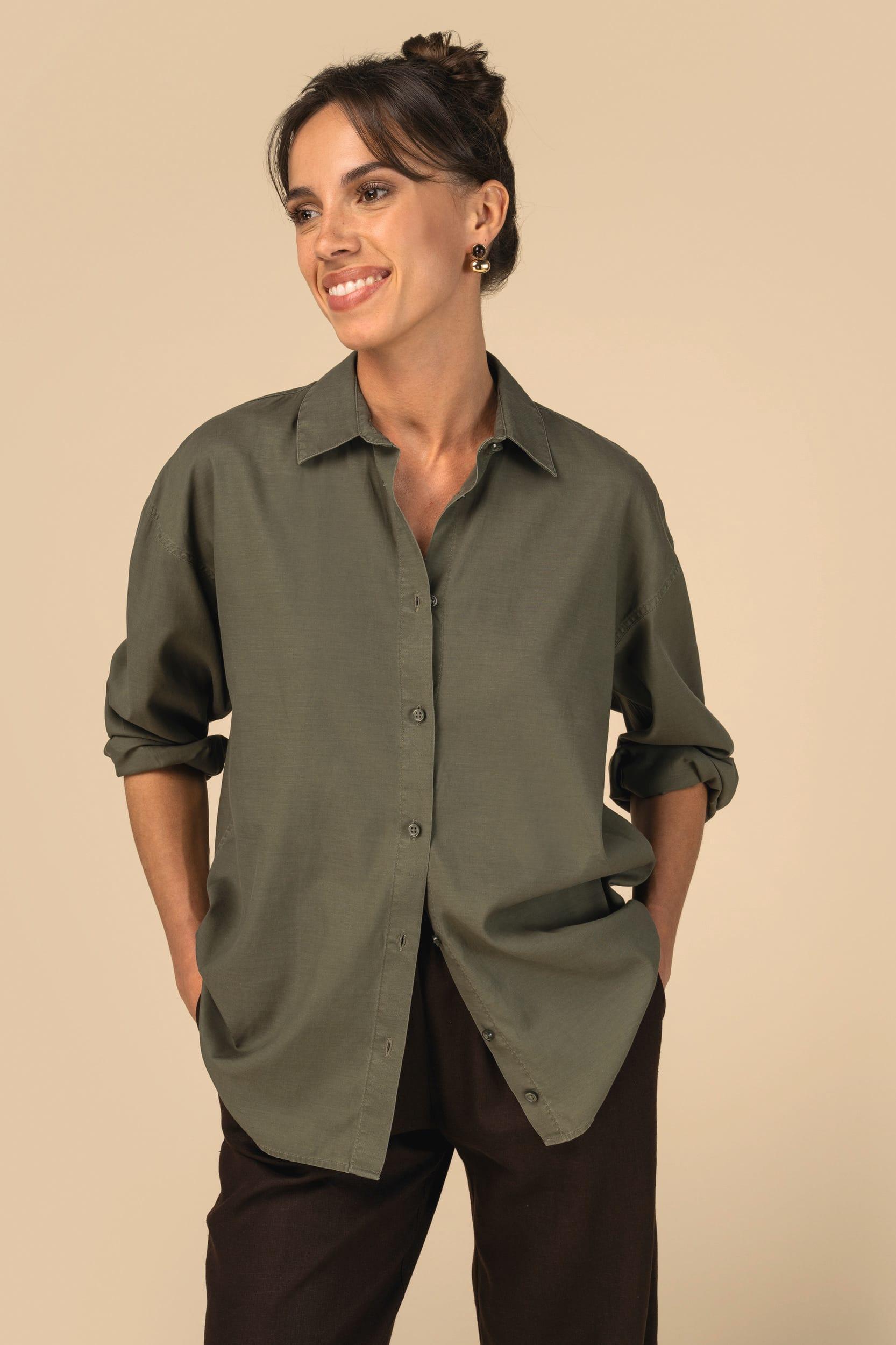 Chemise écoresponsable en lyocell femme