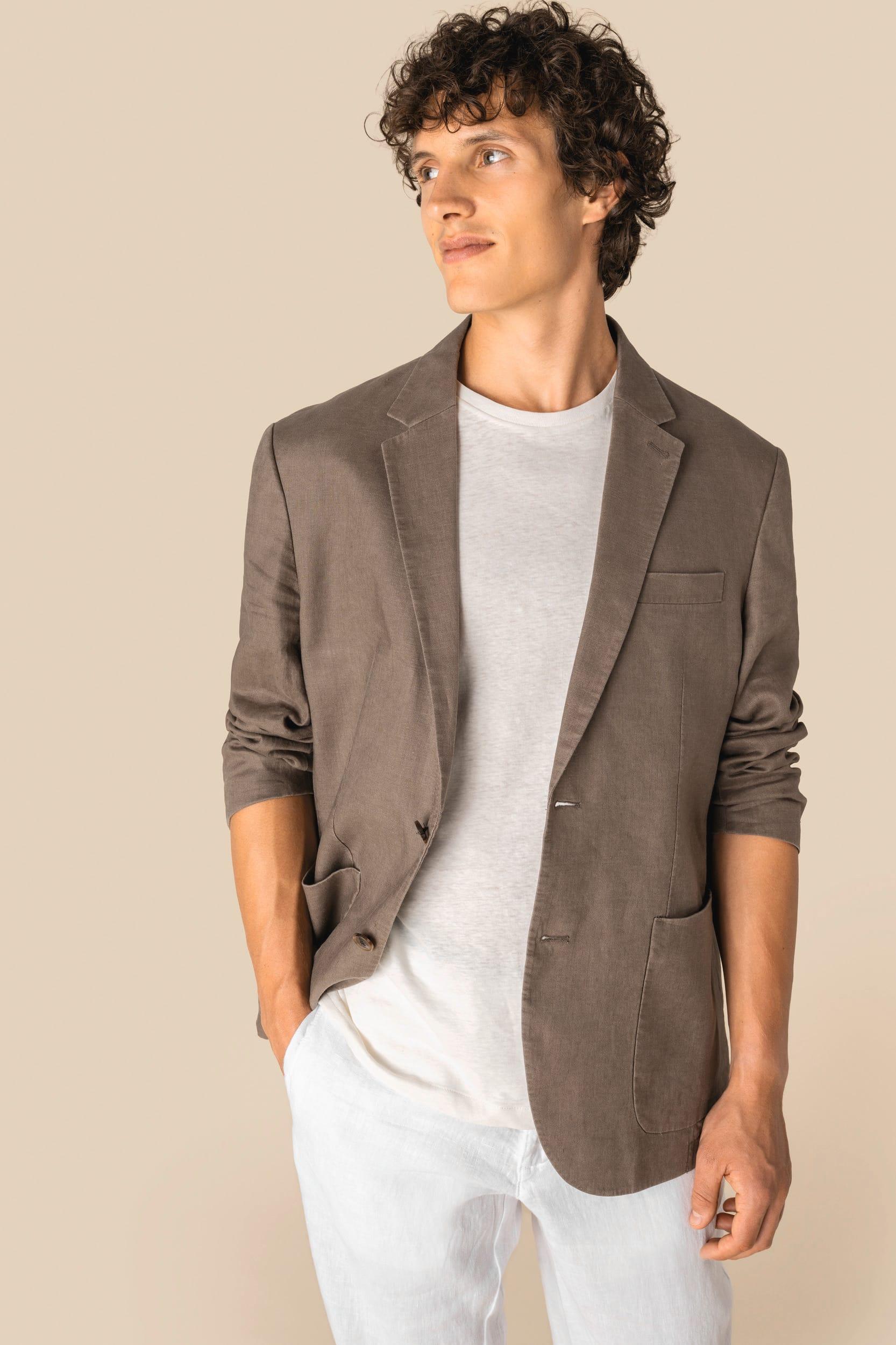 Blazer délavé en lin homme