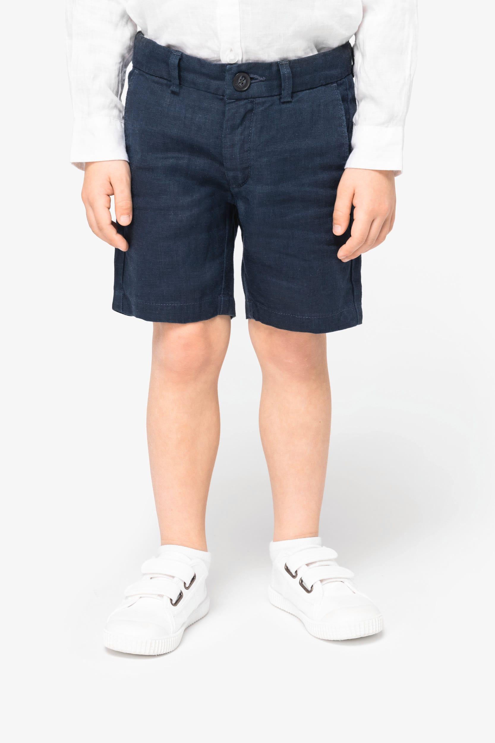 Bermuda en lin enfant