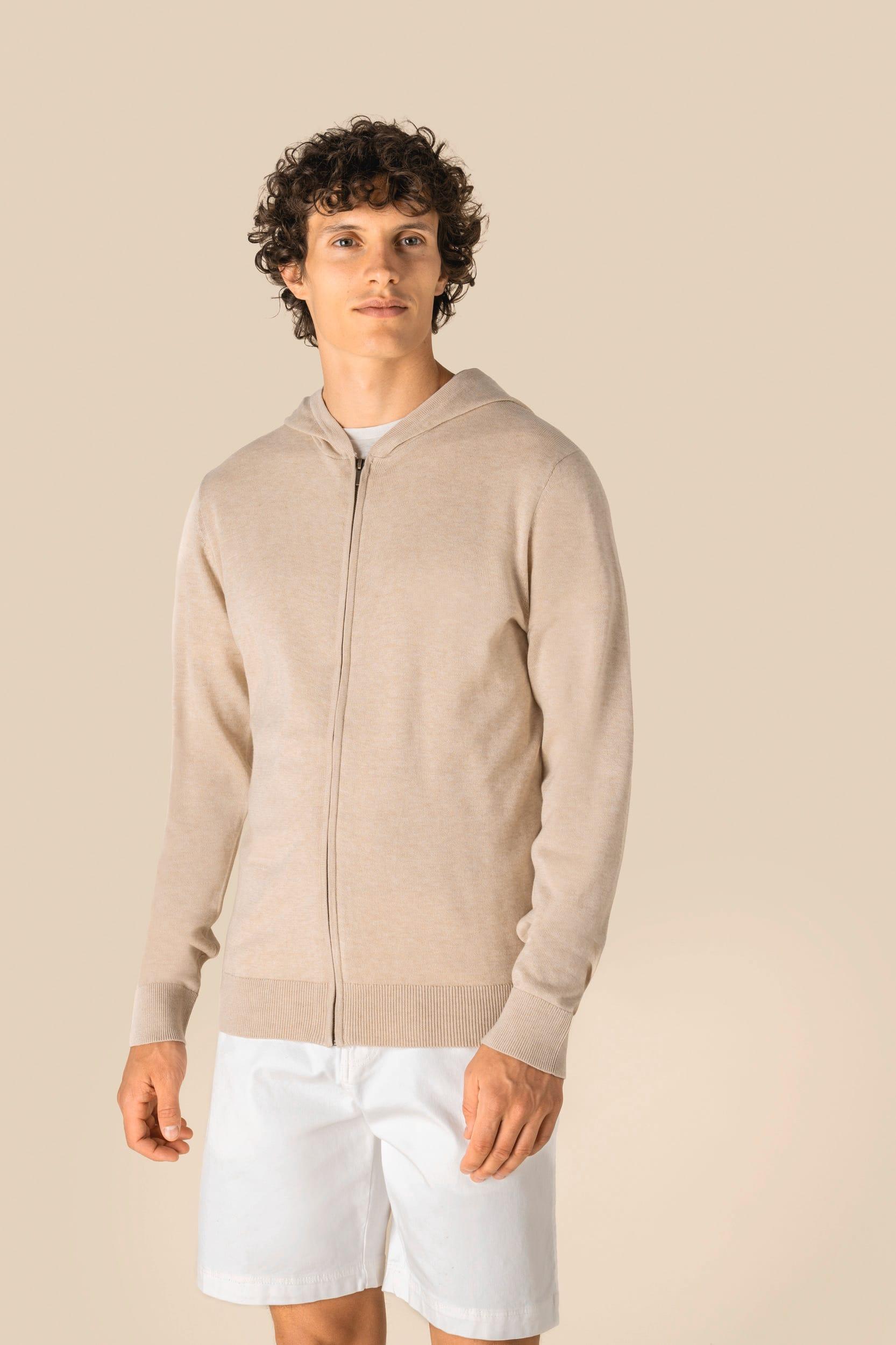 Pull écoresponsable à capuche en lyocell homme