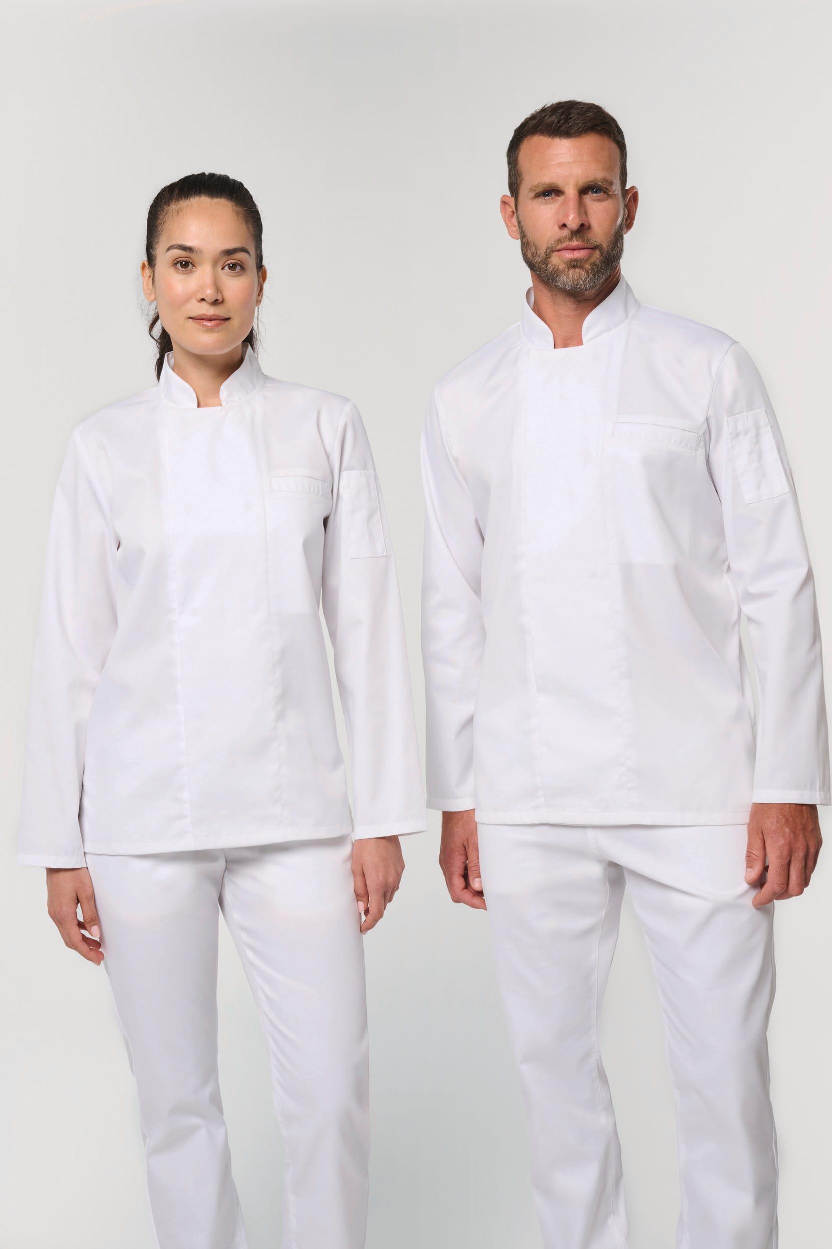 Veste de cuisine écoresponsable et respirante manches longues unisexe