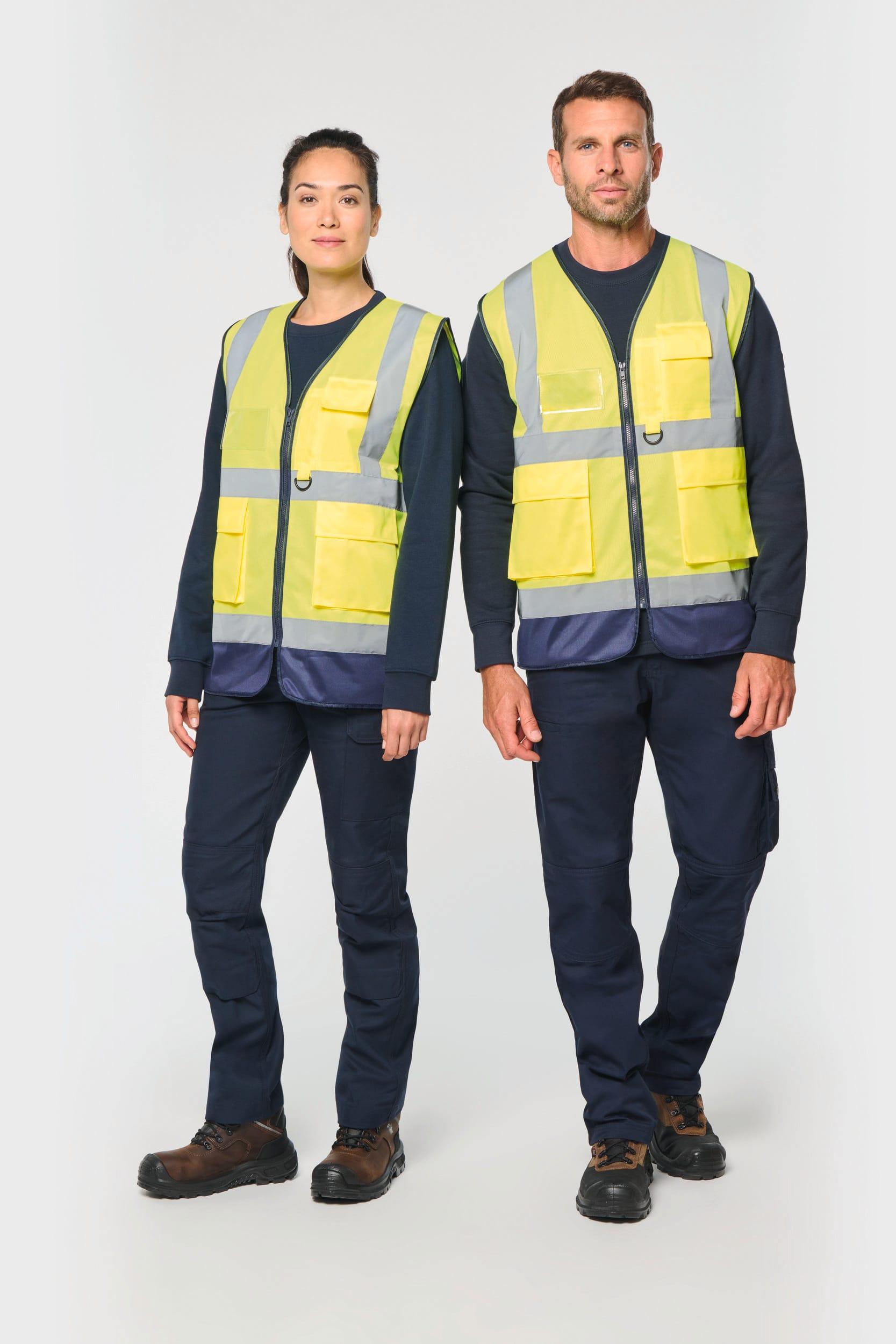 Gilet de sécurité haute visibilité recyclé avec zip unisexe