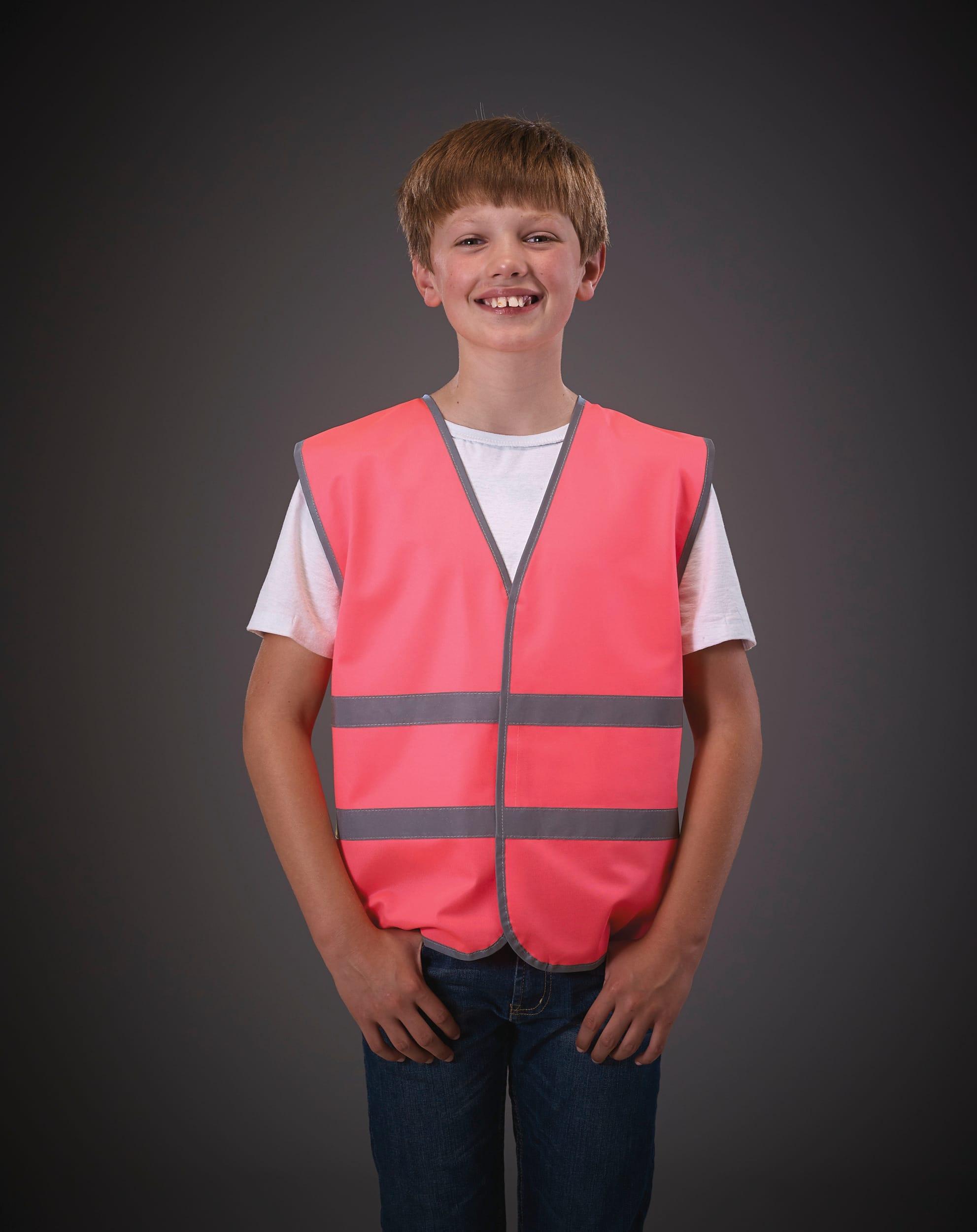 Gilet avec bordures et bandes réfléchissantes